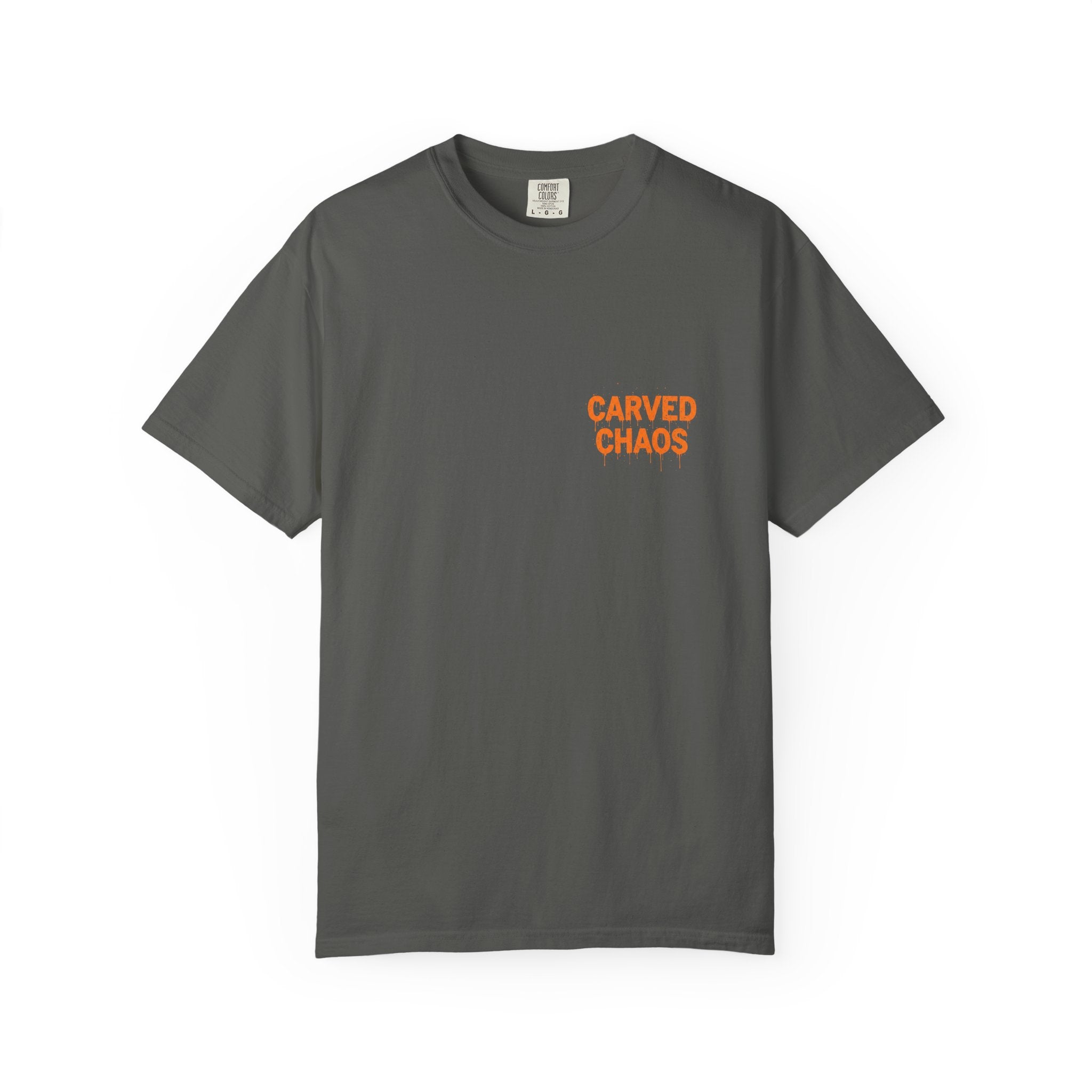 🎃 Carved Chaos Tee - From Chill to Kill in One Turn. Halloween Pumpkin Graphic T-shirt, Casual Fall Tee, Unisex T-Shirt, Spooky Shirt, Carved Chaos Design, Autumn Outfit