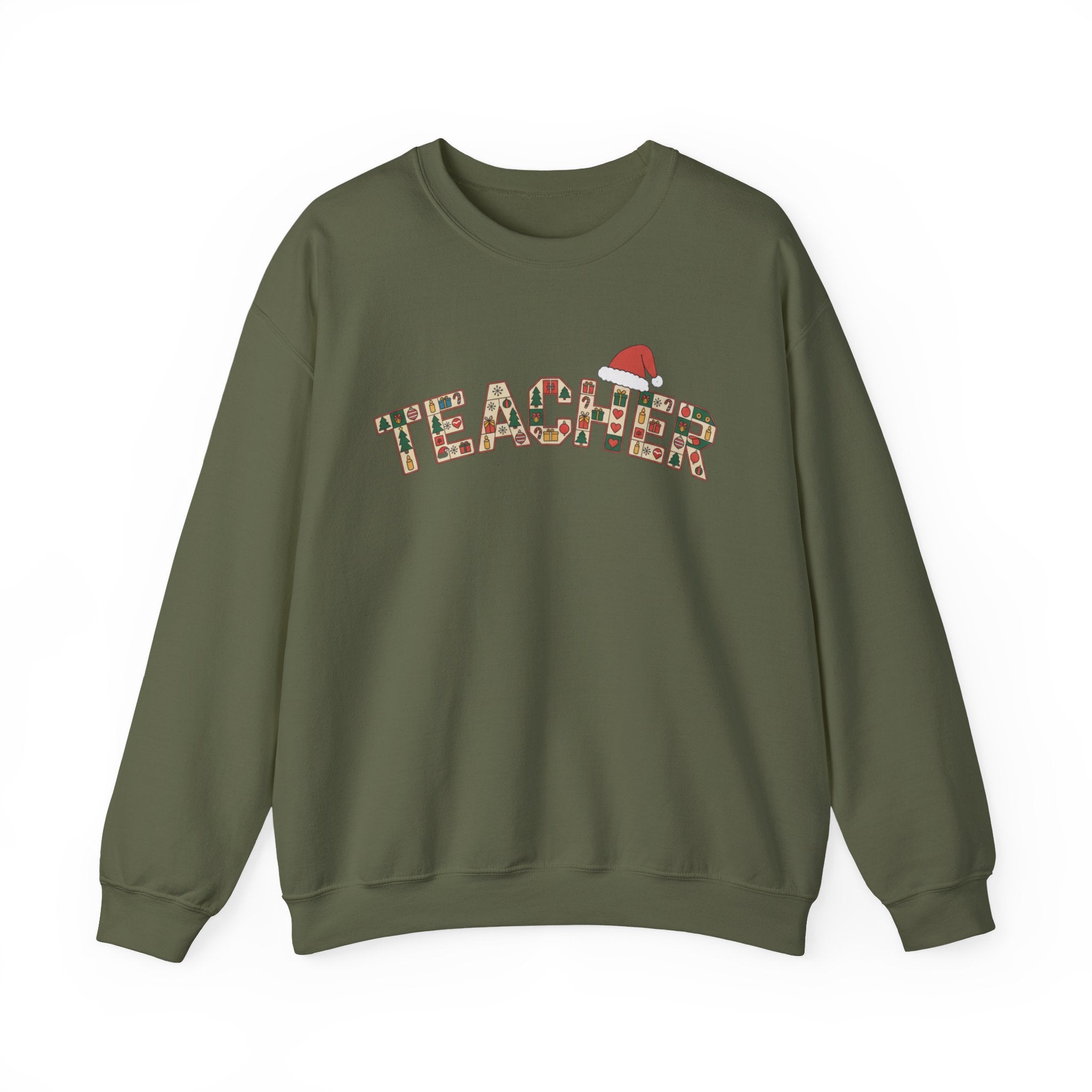 Merry Christmas Teacher Sweatshirt, Christmas Teachers Crewneck, Holly Jolly Teacher Xmas Sweater, Teacher Party Shirt, Gift For Teacher
