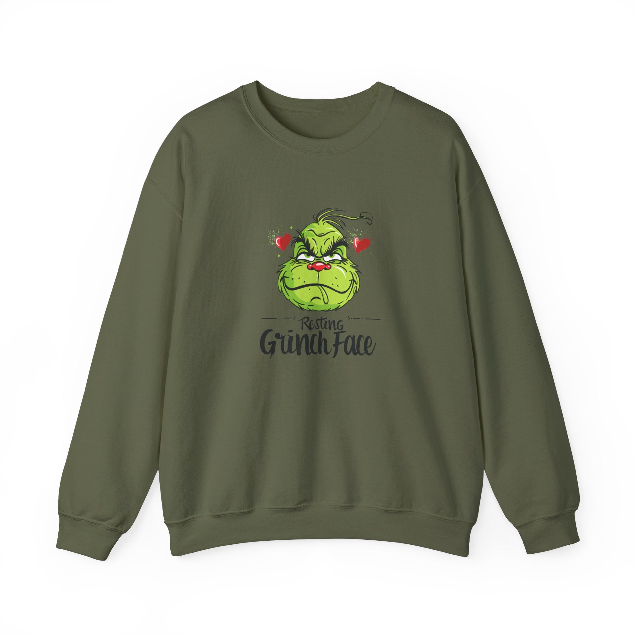 Resting Grinch Face Sweatshirt, Grinch Face Crewneck, Grinchmas Sweater, Christmas Funny Grinch Sweatshirt, Christmas Grinch Shirt Ew People Shirt
