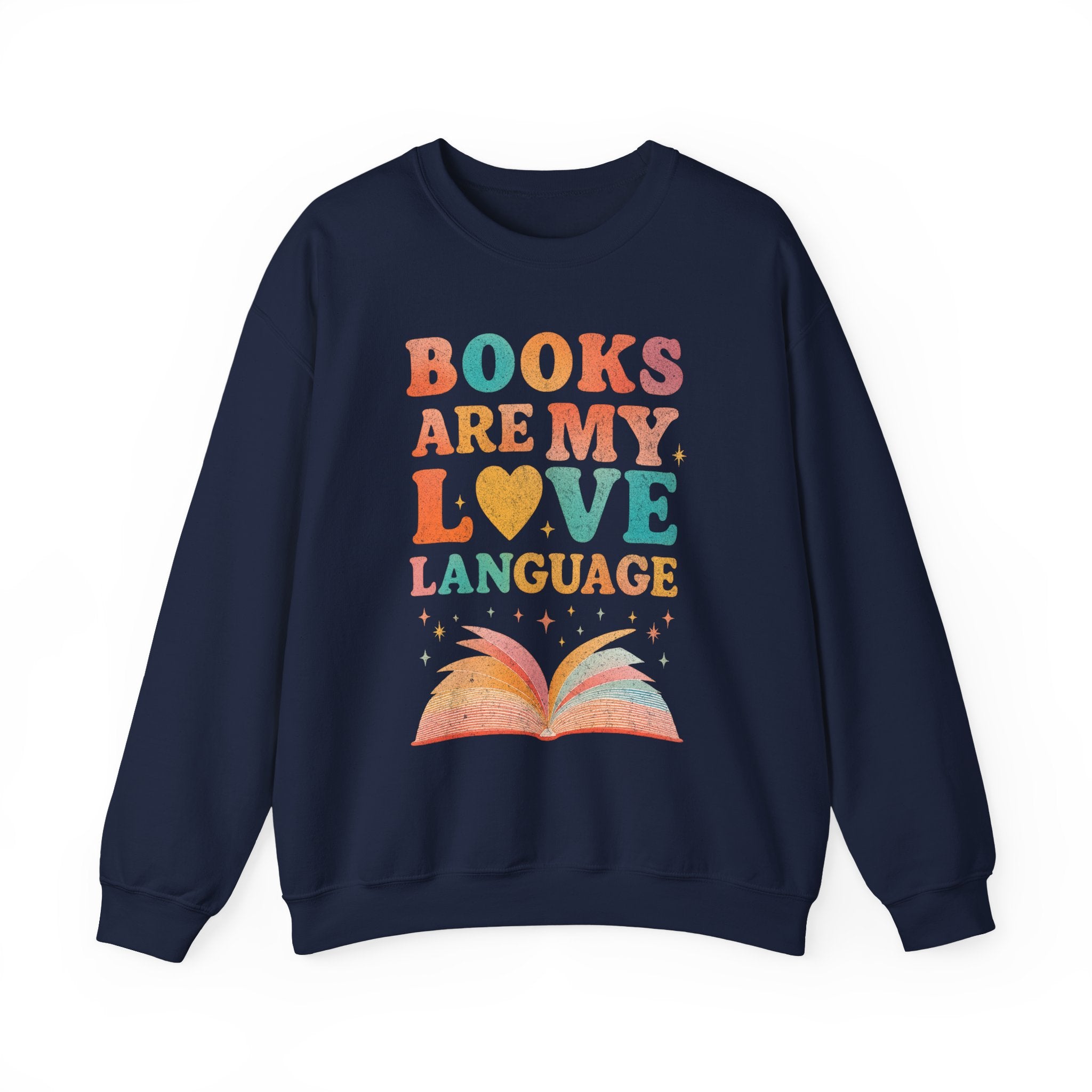 Books Are My Love Language Sweatshirt, Vintage Reading Sweatshirt, Booklover Gift, Reader Gift, Librarian Sweatshirt, Bookworm Pullover, Bookish Crewneck