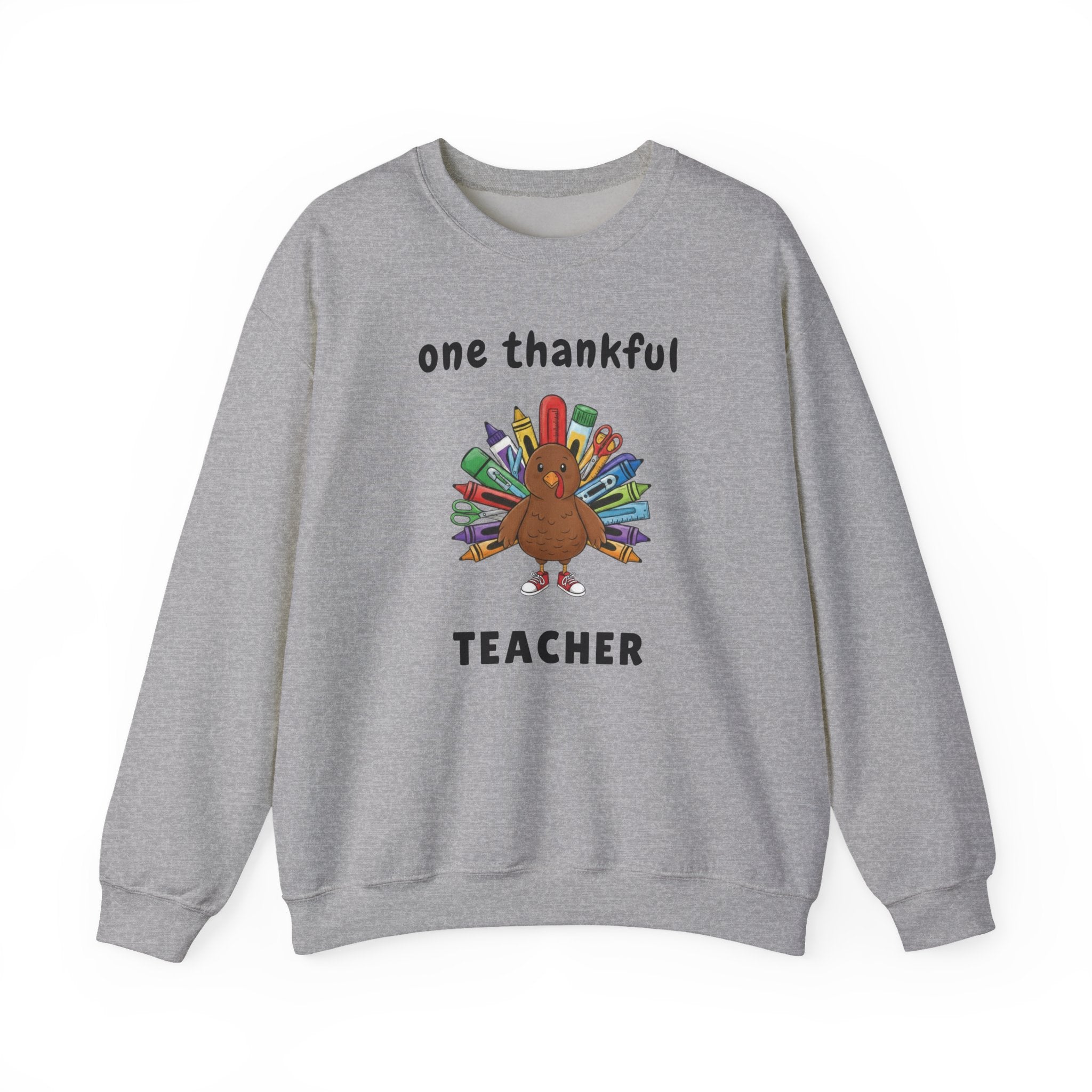 One Thankful Teacher Sweatshirt, Funny Turkey Crewneck, Thanksgiving Teacher Shirt, Fall Teacher Sweater, Cozy Teacher Gift, Autumn Sweatshirt