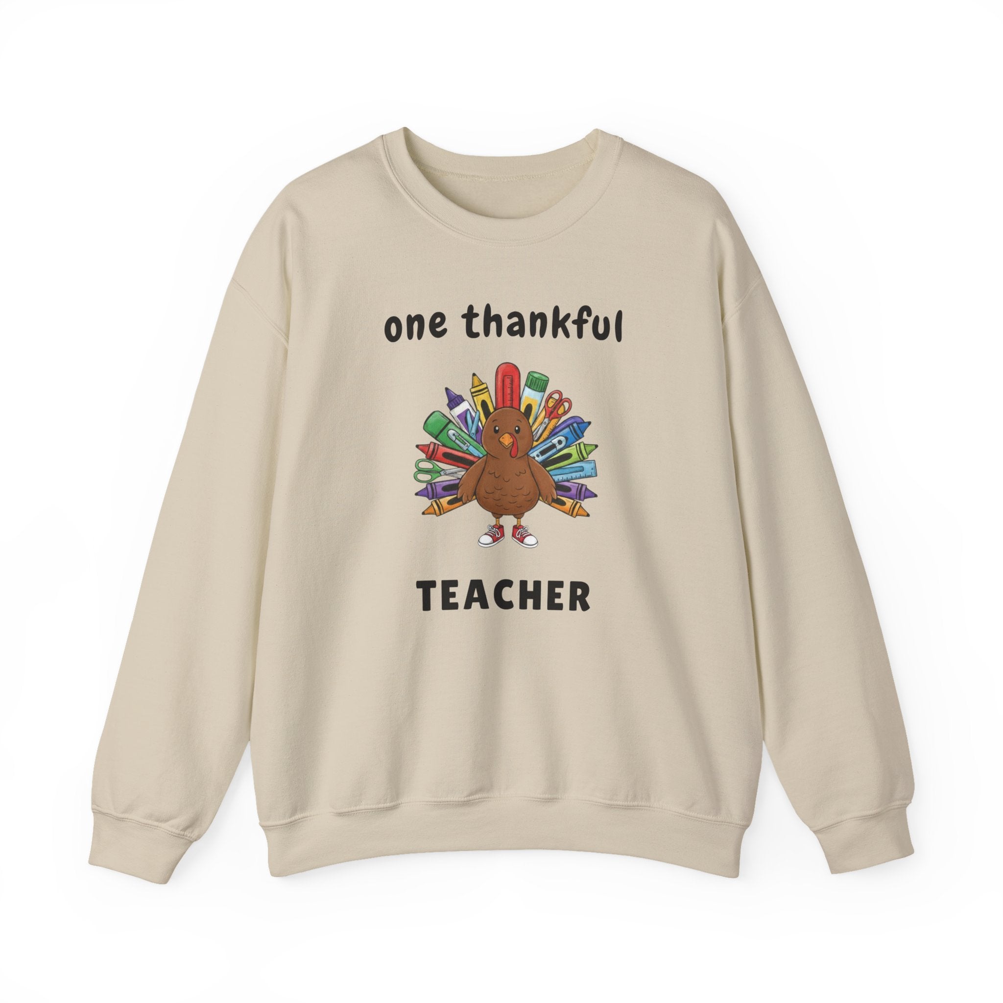 One Thankful Teacher Sweatshirt, Funny Turkey Crewneck, Thanksgiving Teacher Shirt, Fall Teacher Sweater, Cozy Teacher Gift, Autumn Sweatshirt