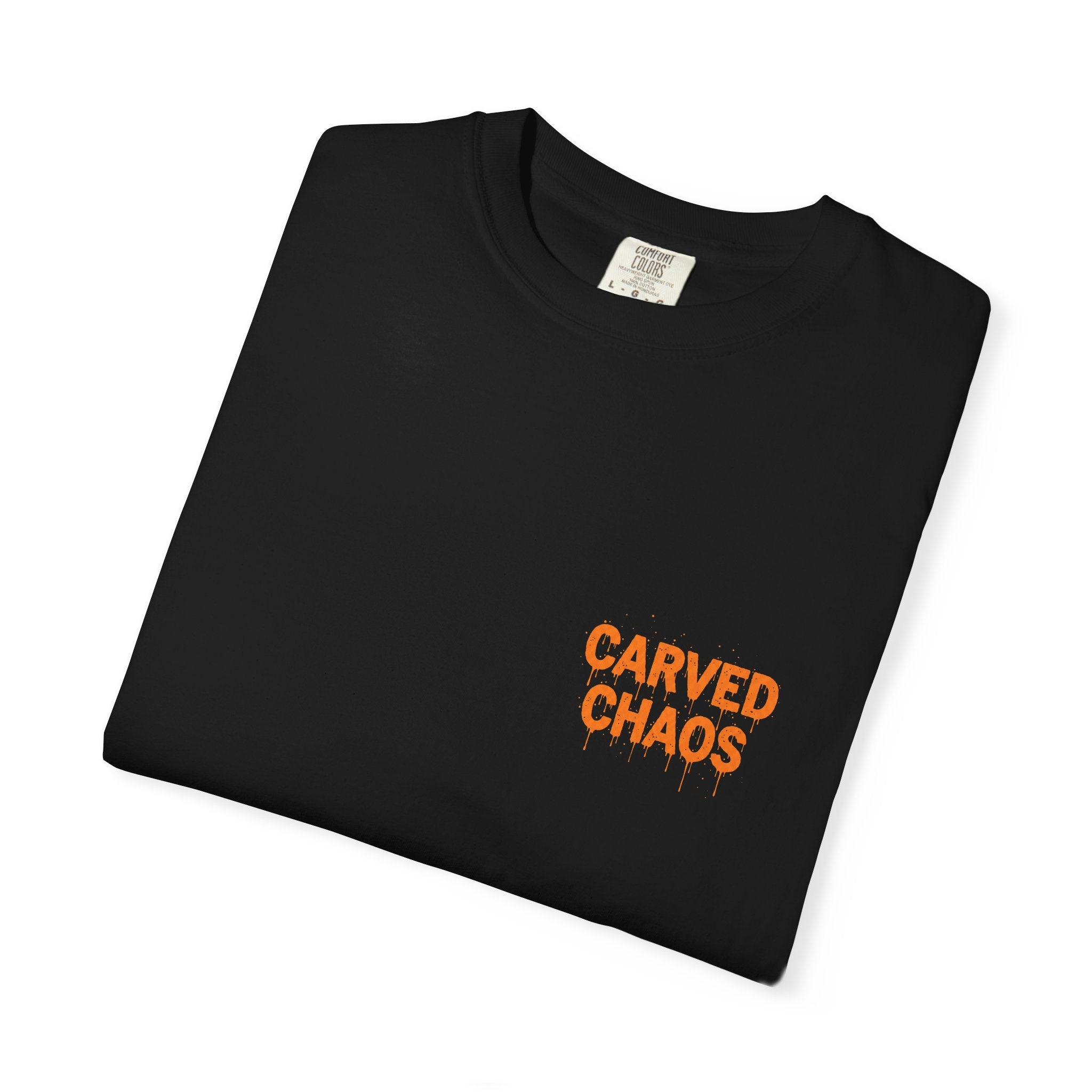 🎃 Carved Chaos Tee - From Chill to Kill in One Turn. Halloween Pumpkin Graphic T-shirt, Casual Fall Tee, Unisex T-Shirt, Spooky Shirt, Carved Chaos Design, Autumn Outfit