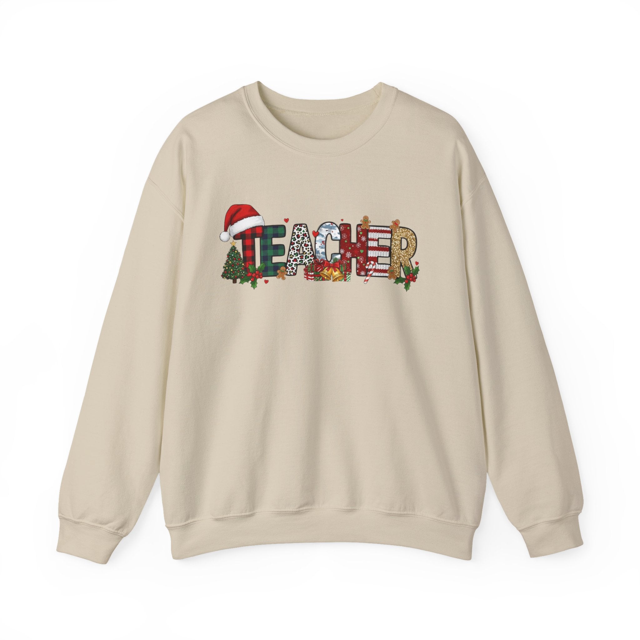 Merry Christmas Teacher Sweatshirt, Christmas Teachers Crewneck, Holly Jolly Teacher Xmas Sweater, Teacher Party Shirt, Gift For Teacher
