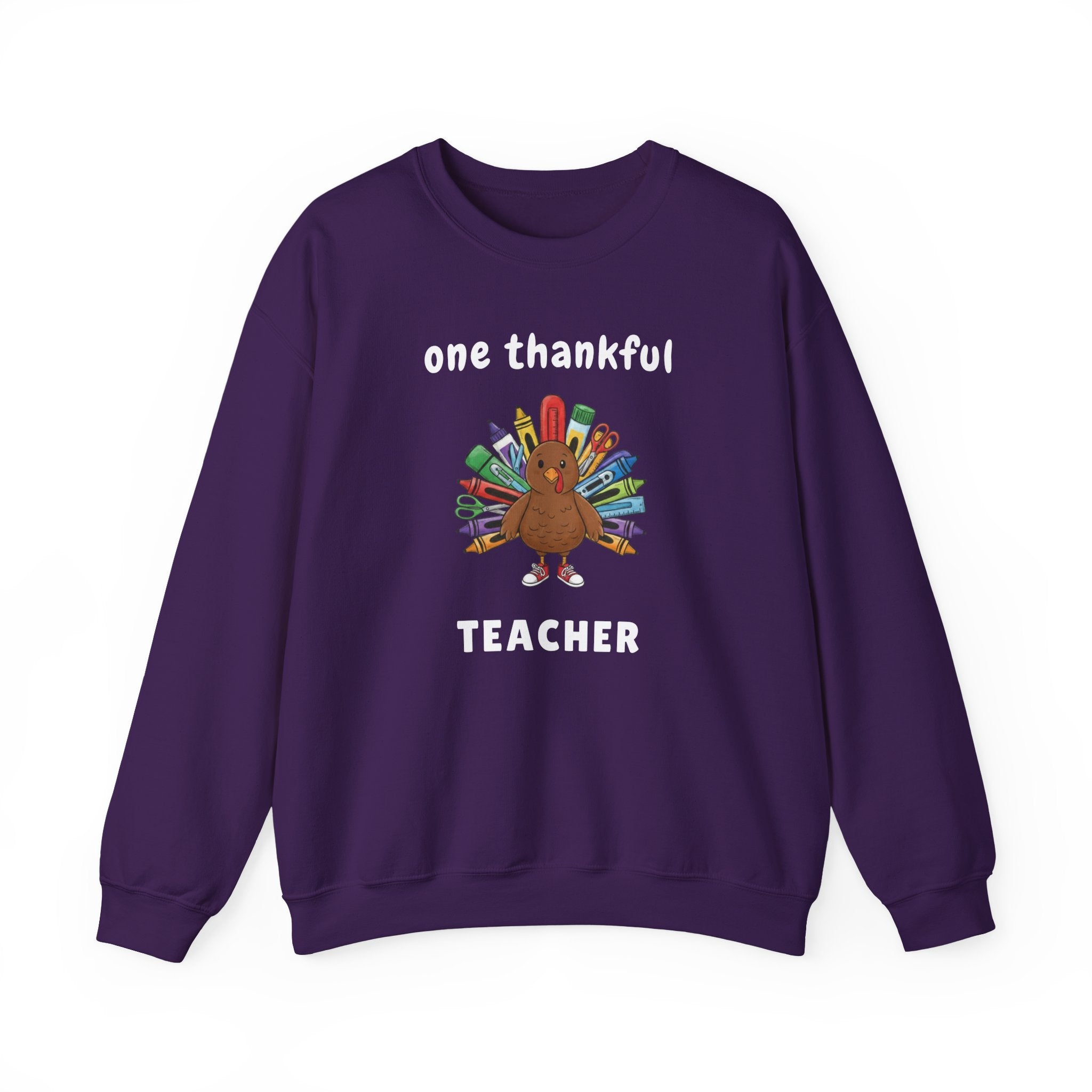 One Thankful Teacher Sweatshirt, Funny Turkey Crewneck, Thanksgiving Teacher Shirt, Fall Teacher Sweater, Cozy Teacher Gift, Autumn Sweatshirt