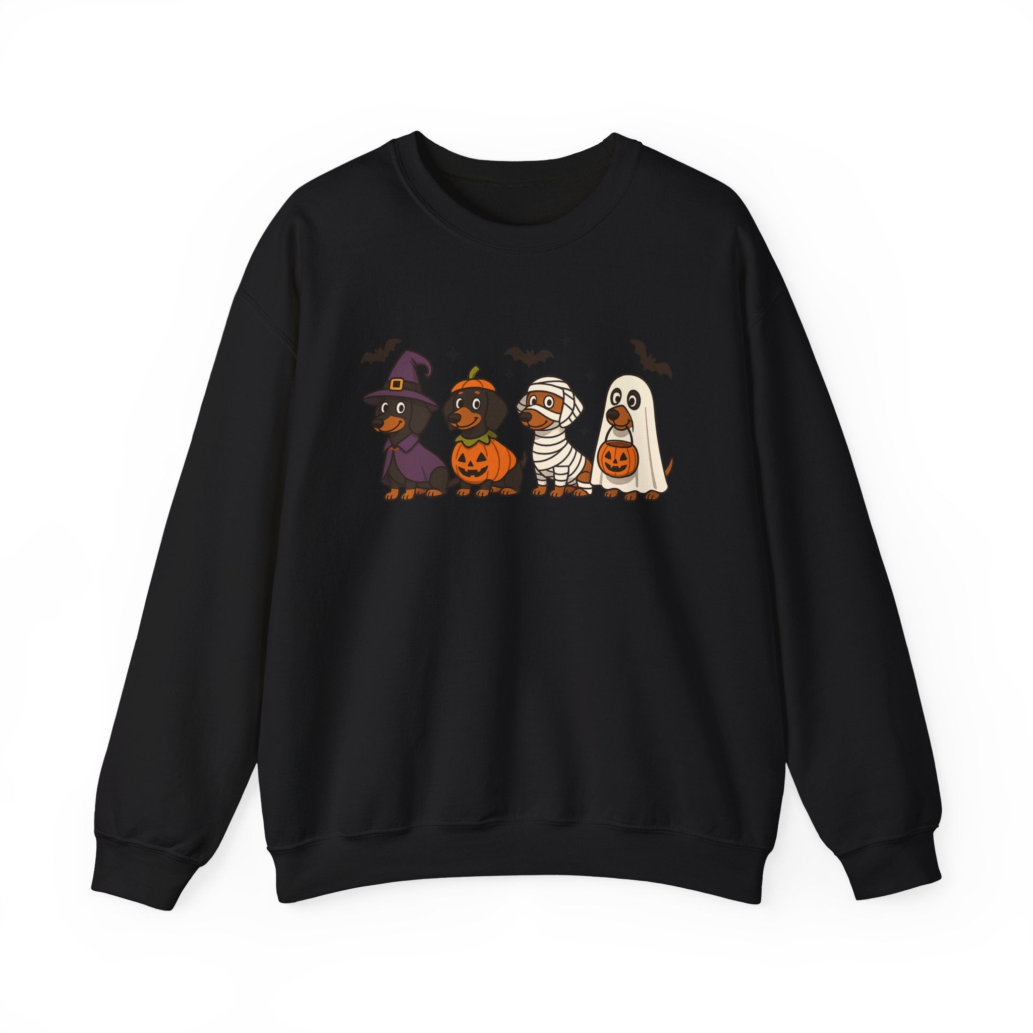 Halloween Dachshund Sweatshirt, Cute Dog Lover Sweatshirt, Pumpkin Ghost Mummy Witch Pullover, Funny Halloween Crewneck, Fall Pet Lover Gift
