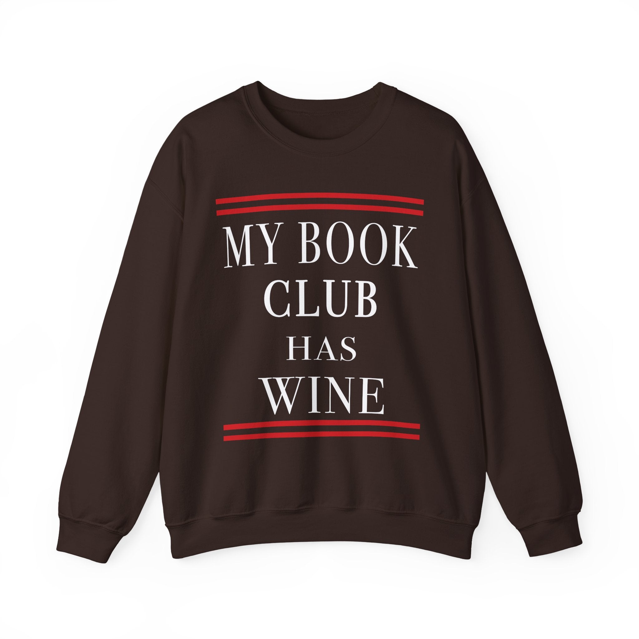 My Book Club Has Wine Sweatshirt, Funny Book Lover Sweatshirt, Cozy Reading Crewneck, Book Club Gift, Wine Lover Sweatshirt, Librarian Bookish Apparel