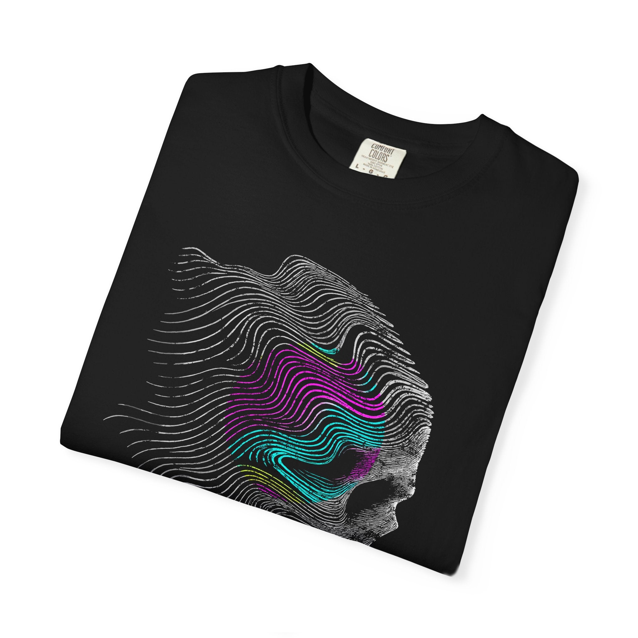 🧠  No Thoughts, Just Vibes Tee - Overthinking Is Dead. Skull T-shirt, Unisex Graphic Tee, Streetwear Fashion, Alternative Style, Festival Clothing