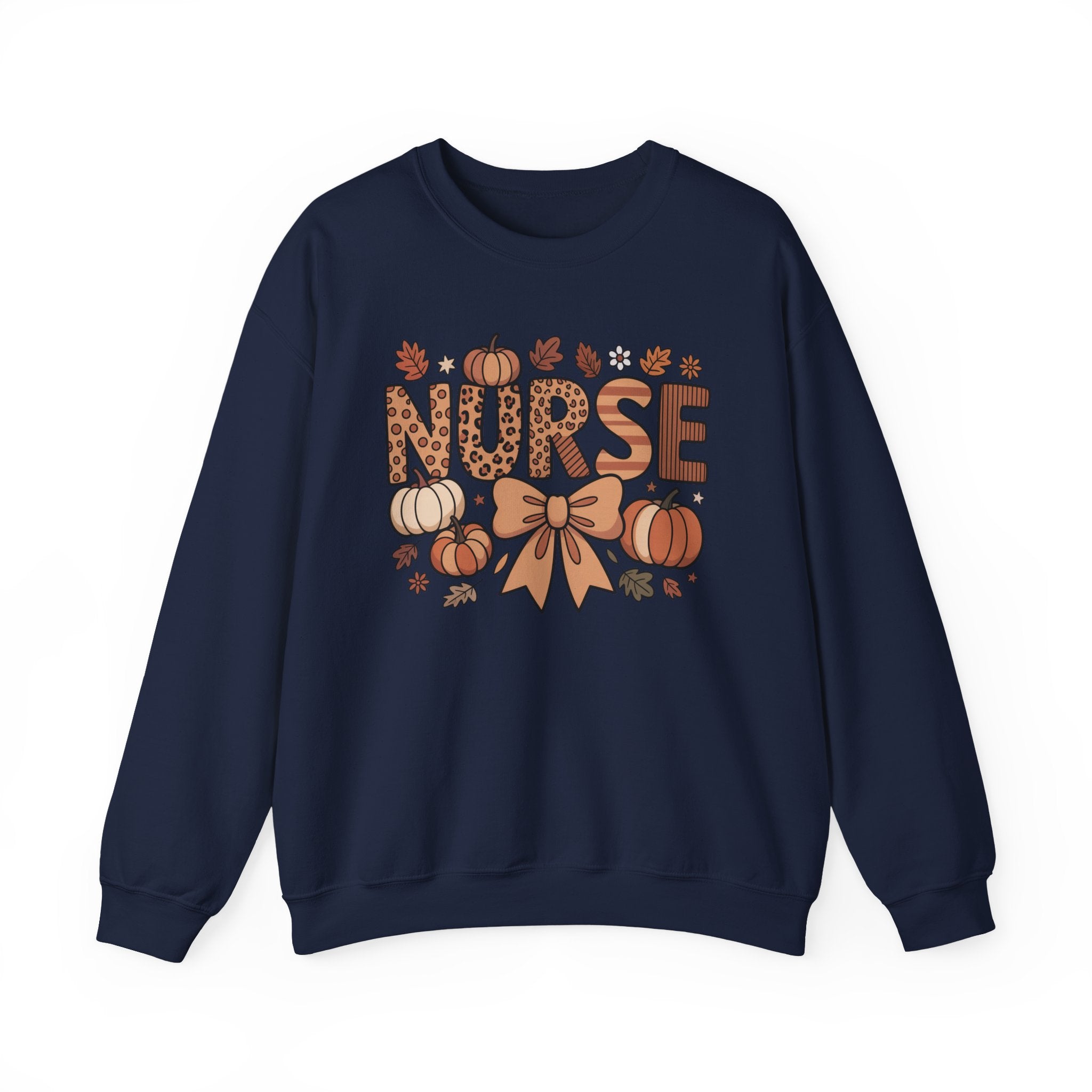 Fall Nurse Sweatshirt, Retro Nurse Coquette Bow Crewneck, Fall Nurse Sweater, Nurse Pumpkin Hoodie, Gift for Nurse