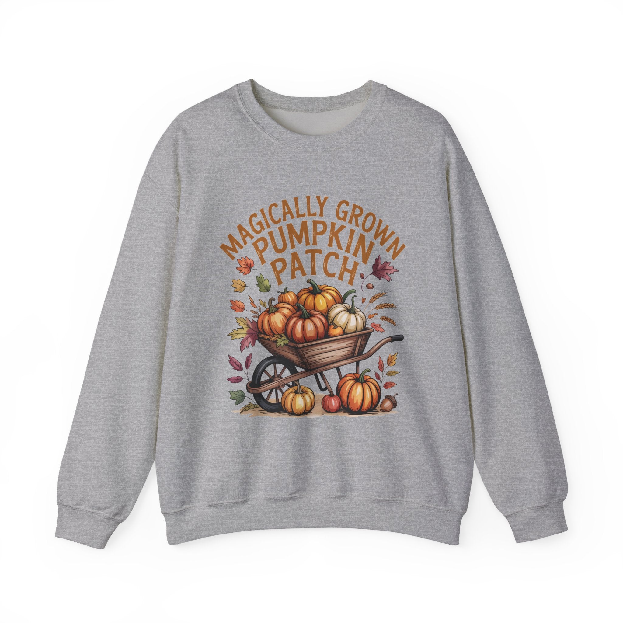 Magically Grown Pumpkin Patch Sweatshirt, Cozy Fall Sweatshirt, Autumn Pumpkin Lover Pullover, Vintage Fall Crewneck, Thanksgiving Shirt, Farmhouse Aesthetic
