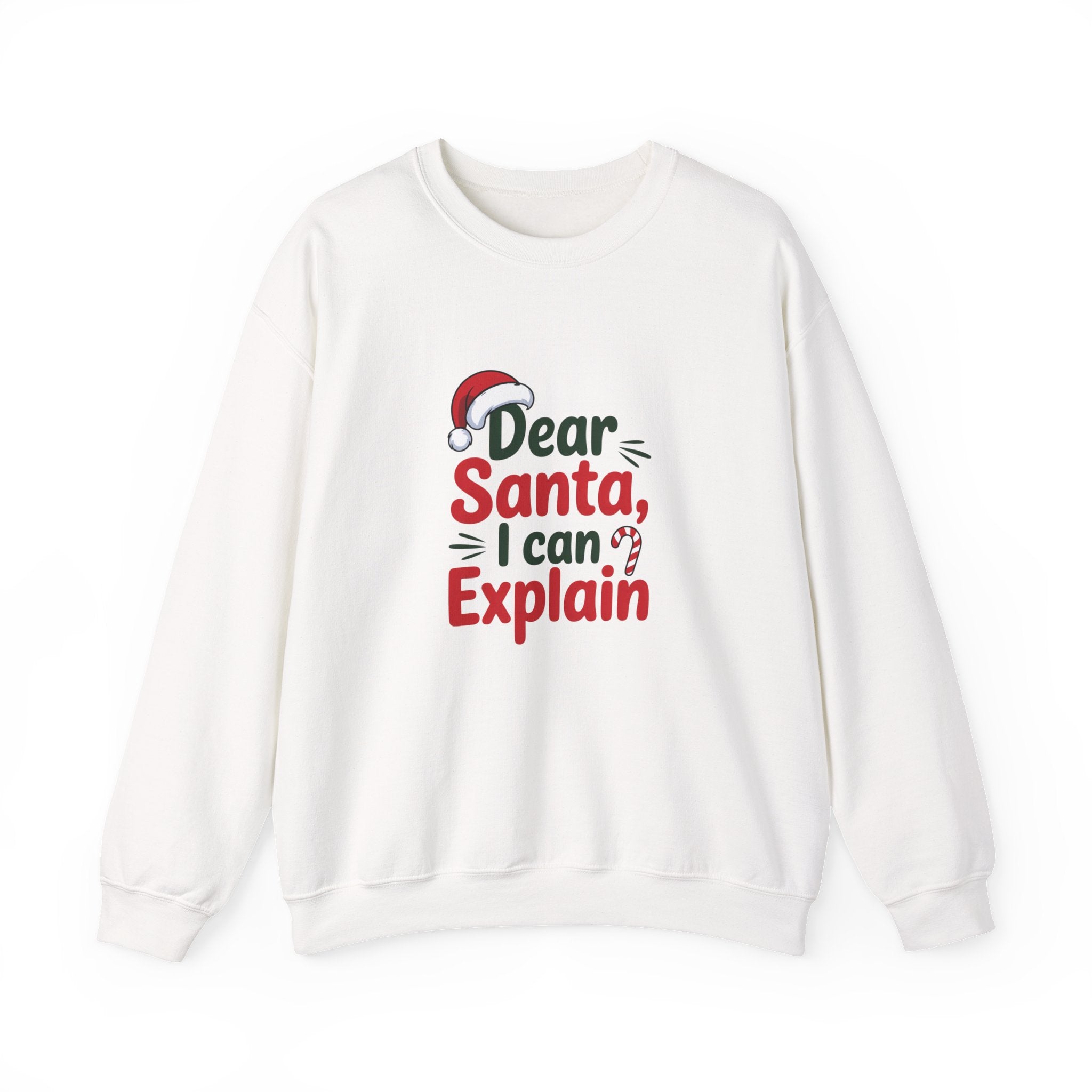 Dear Santa I Can Explain Sweatshirt,  Funny Santa Crewneck, Santa Lover Sweater, Christmas Woman Shirt, Holiday Woman Gift, Xmas Sweatshirt