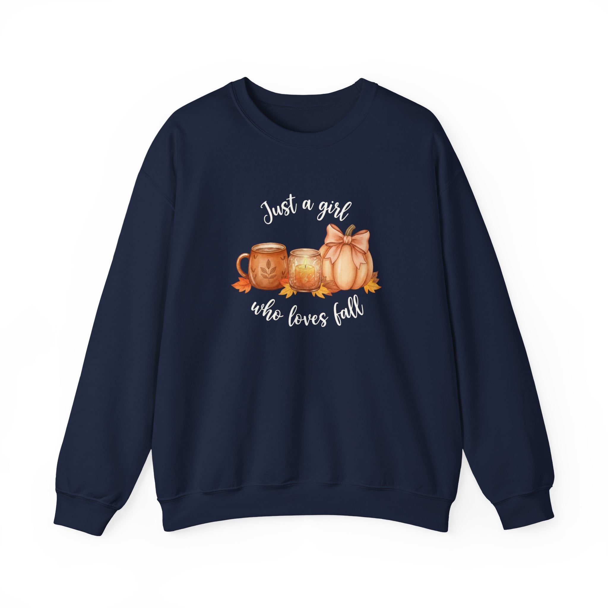 Just a Girl Who Loves Fall Sweatshirt, Fall Woman Sweater,Cozy Pumpkin Crewneck, Cozy Season Shirt,Fall Gift, Fall Season Sweater, Fall Woman Shirt,Pumpkin Shirt