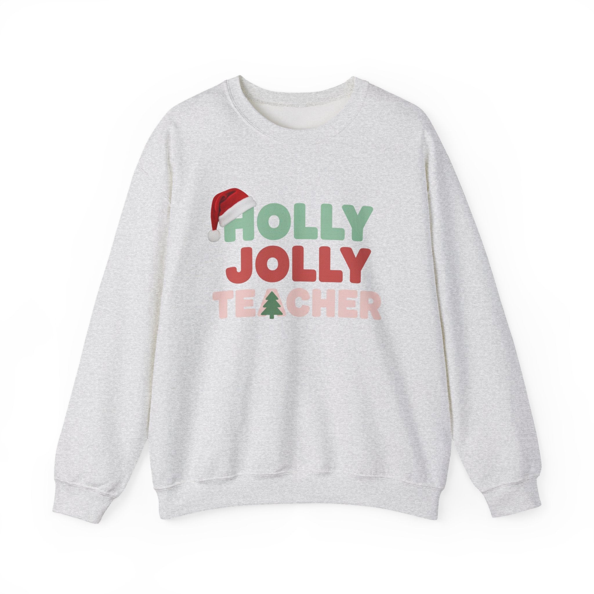 Holly Jolly Teacher Christmas Sweatshirt, Merry Christmas Teachers Crewneck, Holly Jolly Teacher Xmas Sweater, Teacher Party Sweatshirt, Gift for Teacher