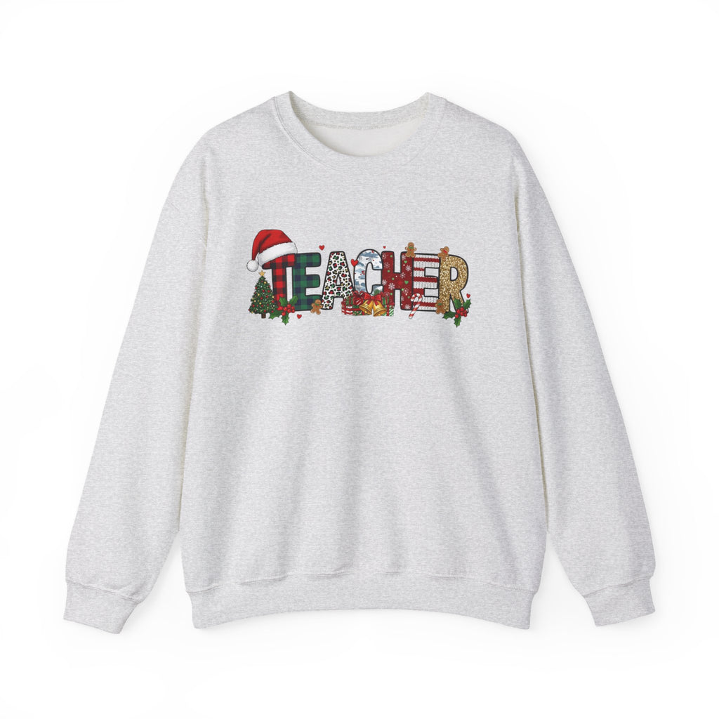 Merry Christmas Teacher Sweatshirt, Christmas Teachers Crewneck, Holly Jolly Teacher Xmas Sweater, Teacher Party Shirt, Gift For Teacher