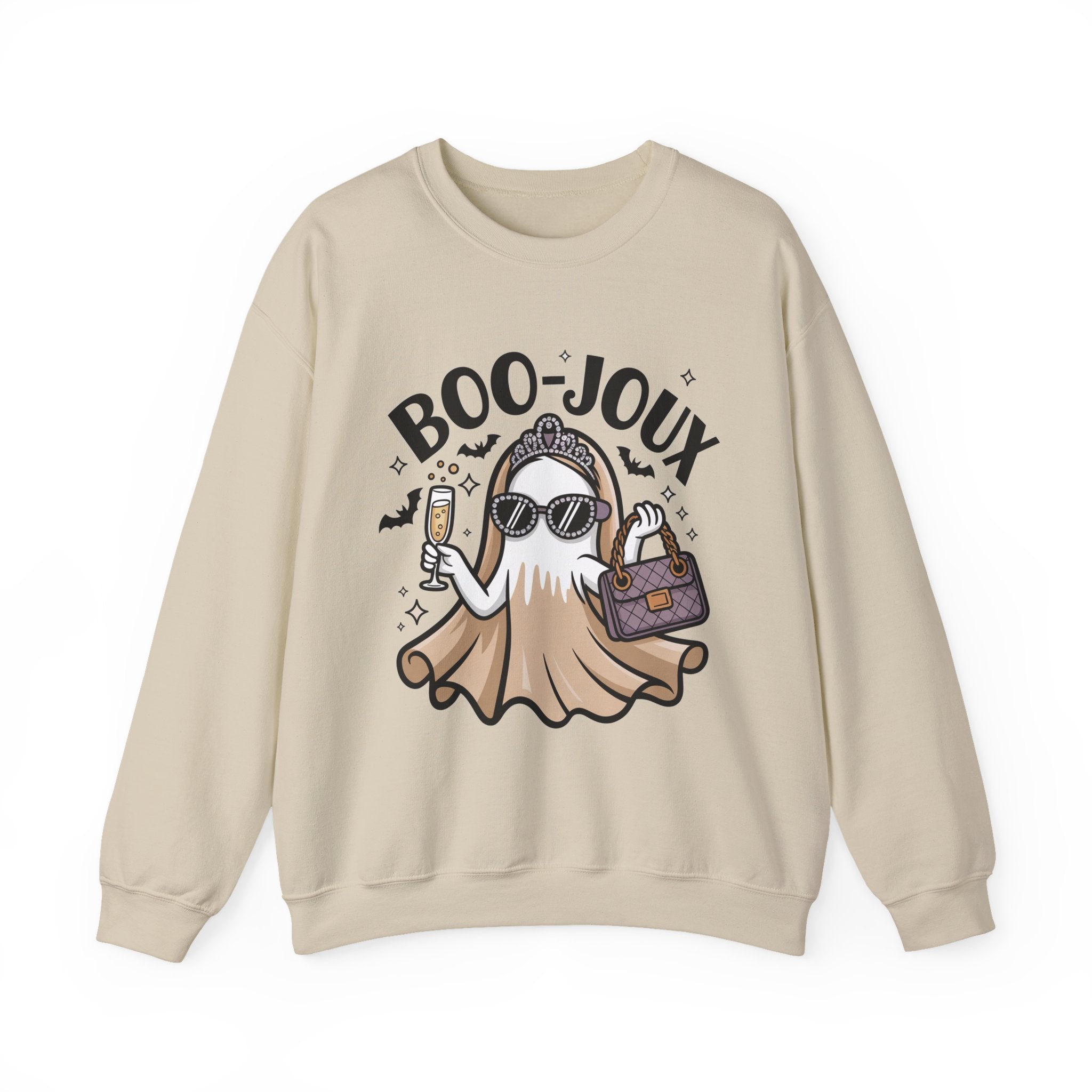 Boo-joux Ghost Sweatshirt, Funny Halloween Sweatshirt, Boujee Ghost Pullover, Spooky Season Crewneck, Glam Ghost Shirt, Fall Party Sweatshirt