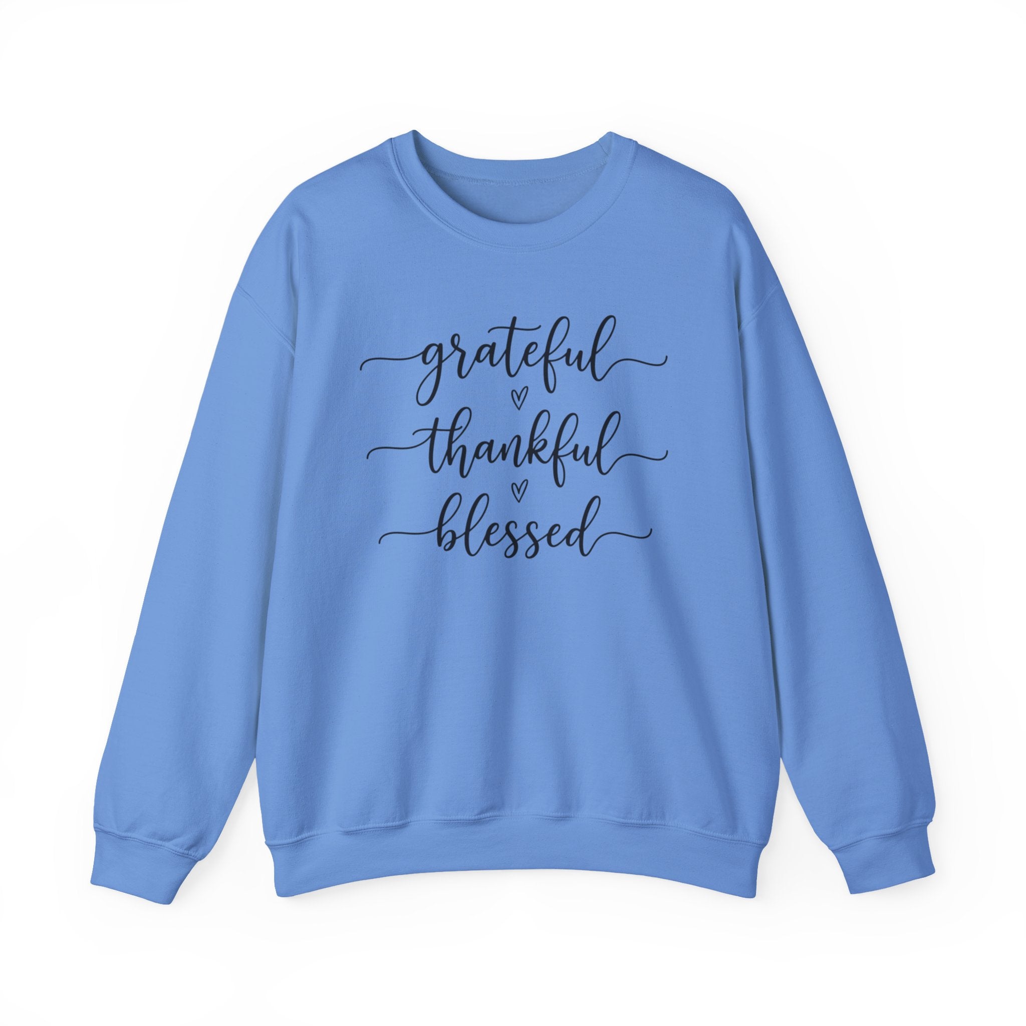 Grateful Thankful Blessed Sweatshirt, Thanksgiving Woman Sweater, Fall Girly Sweater, Thankful Crewneck, Thanksgiving Woman Gift, Grateful Sweatshirt