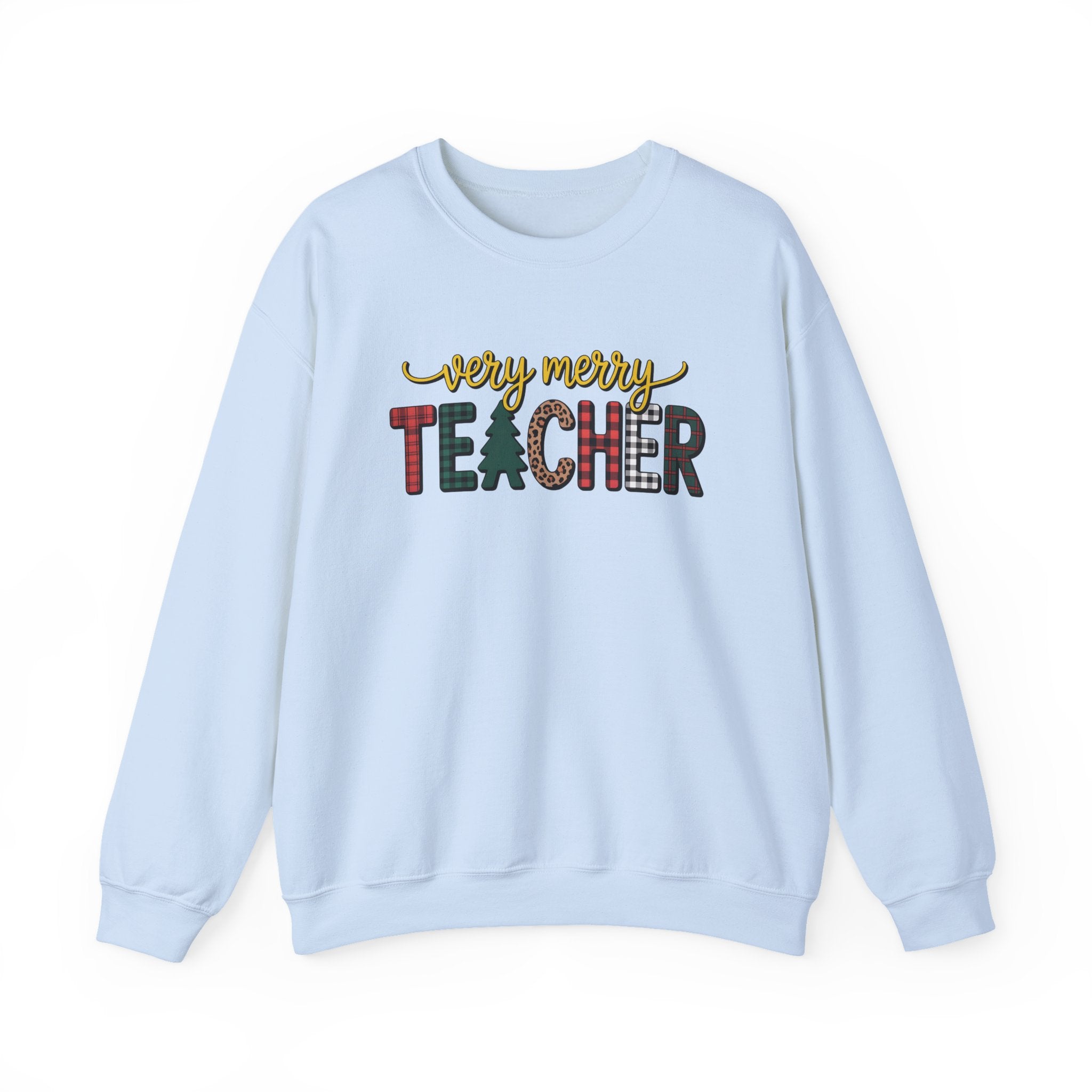 Teacher Christmas Sweatshirt, Merry Christmas Teachers Crewneck, Holly Jolly Teacher Xmas Sweater, Teacher Party Sweatshirt