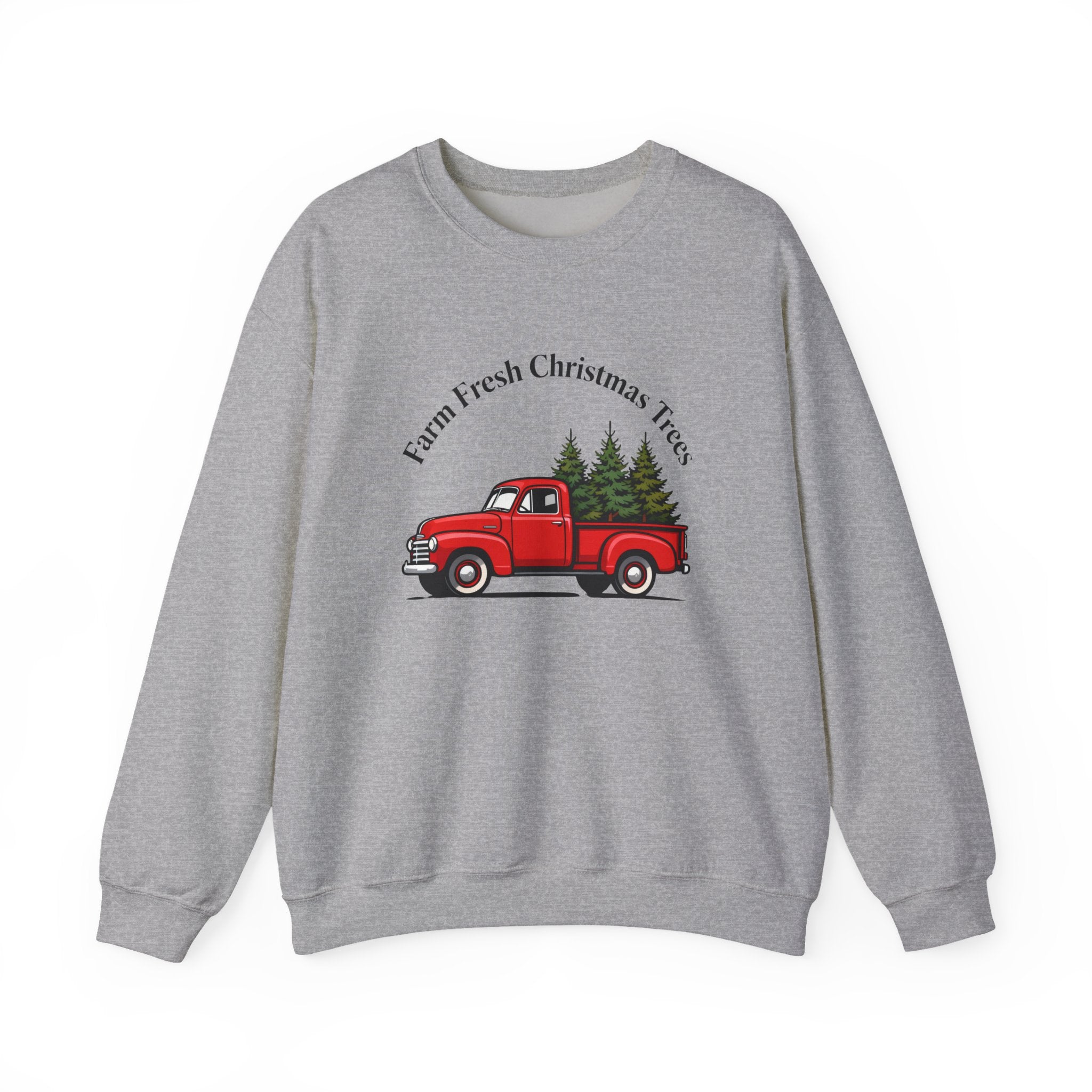 Farm Fresh Christmas Tree Sweatshirt, Christmas Crewneck for Women, Christmas Tree Shirt, Woman's Holiday Sweatshirt, Women's Xmas Tee