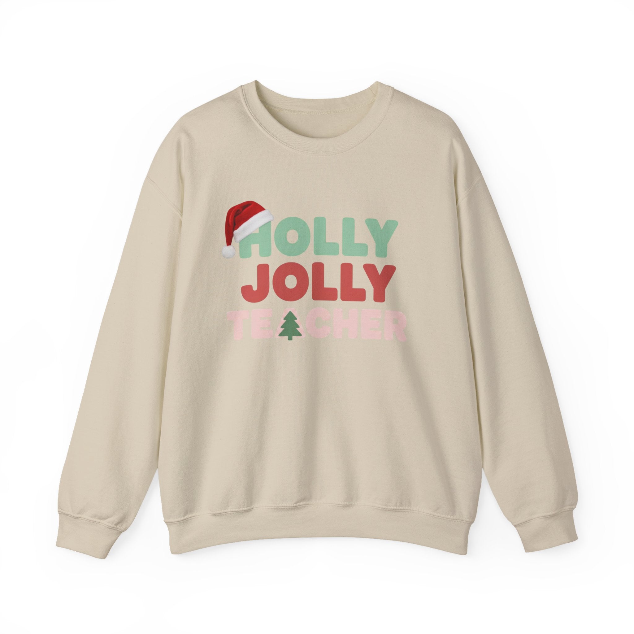 Holly Jolly Teacher Christmas Sweatshirt, Merry Christmas Teachers Crewneck, Holly Jolly Teacher Xmas Sweater, Teacher Party Sweatshirt, Gift for Teacher