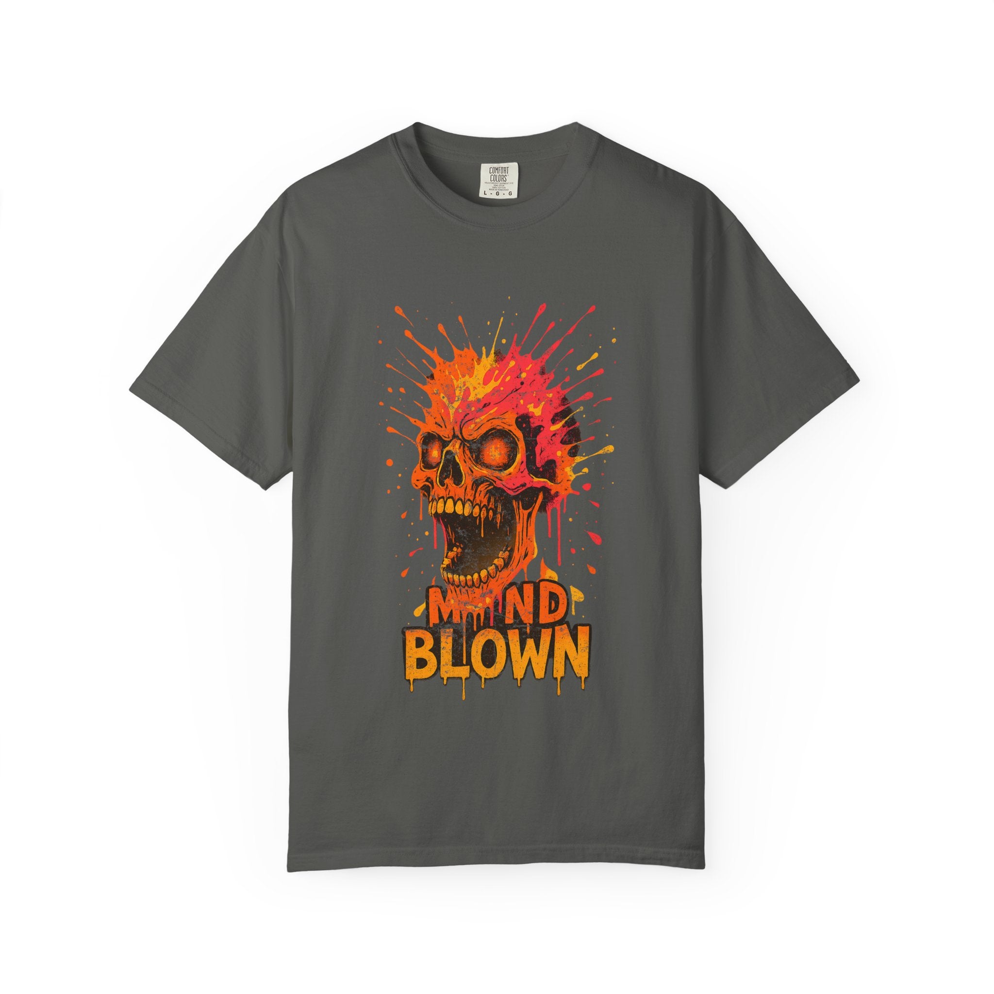 Mind Blown Tee – Loud, Lit, and Losing It. Vibrant Skull Graphic T-shirt - Perfect for Halloween, Concerts, Party Wear, Art Lovers, Unique Gift Idea