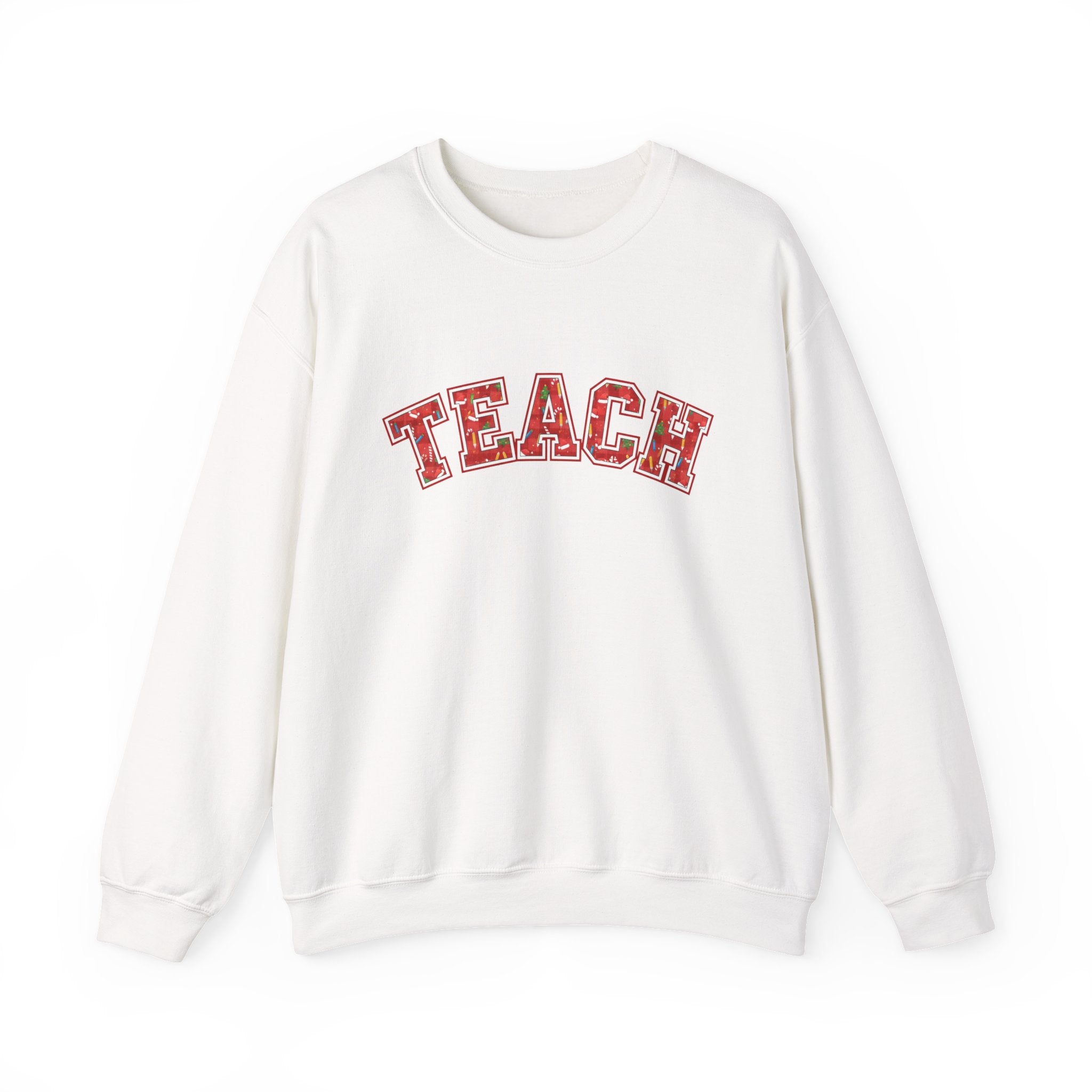 Thankful Teacher Sweatshirt, Teacher Christmas Crewneck, Holiday Teacher Shirt, Teacher Christmas Sweater, Teach Sweatshirt, Trendy Christmas Sweatshirt for Teacher, Cozy Teacher Gift