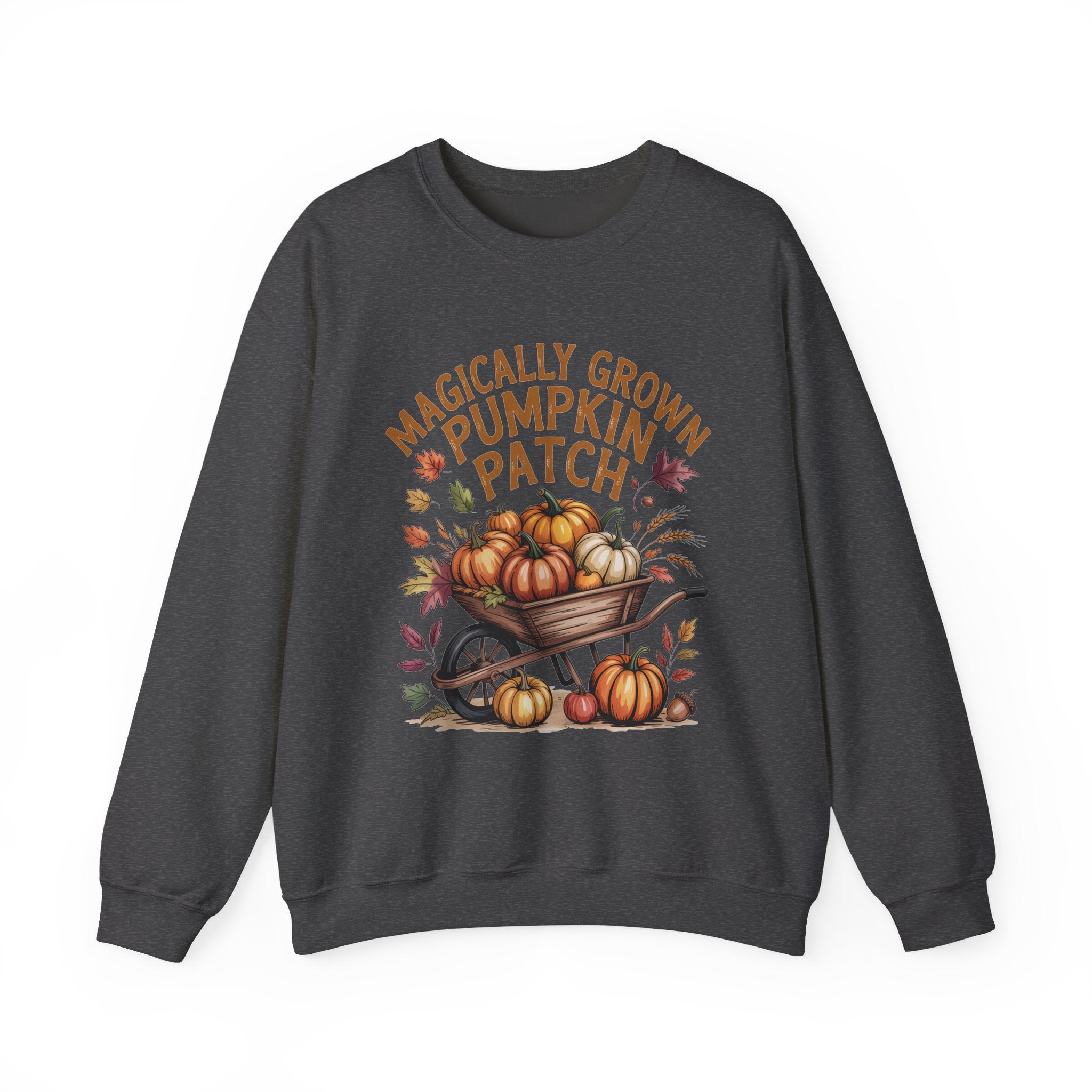 Magically Grown Pumpkin Patch Sweatshirt, Cozy Fall Sweatshirt, Autumn Pumpkin Lover Pullover, Vintage Fall Crewneck, Thanksgiving Shirt, Farmhouse Aesthetic