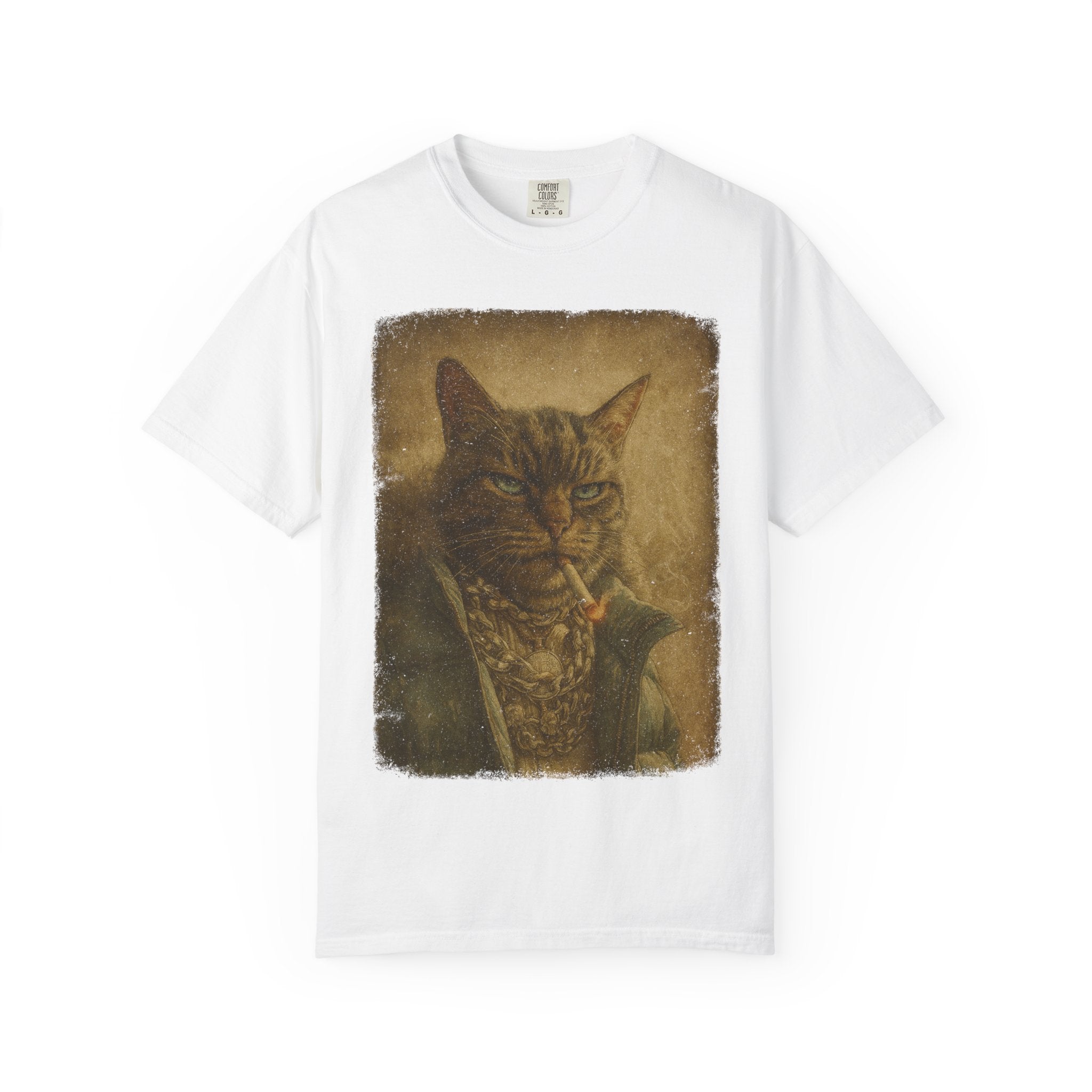 The Kingpin Tee – Vintage Heat with Feline Swagger