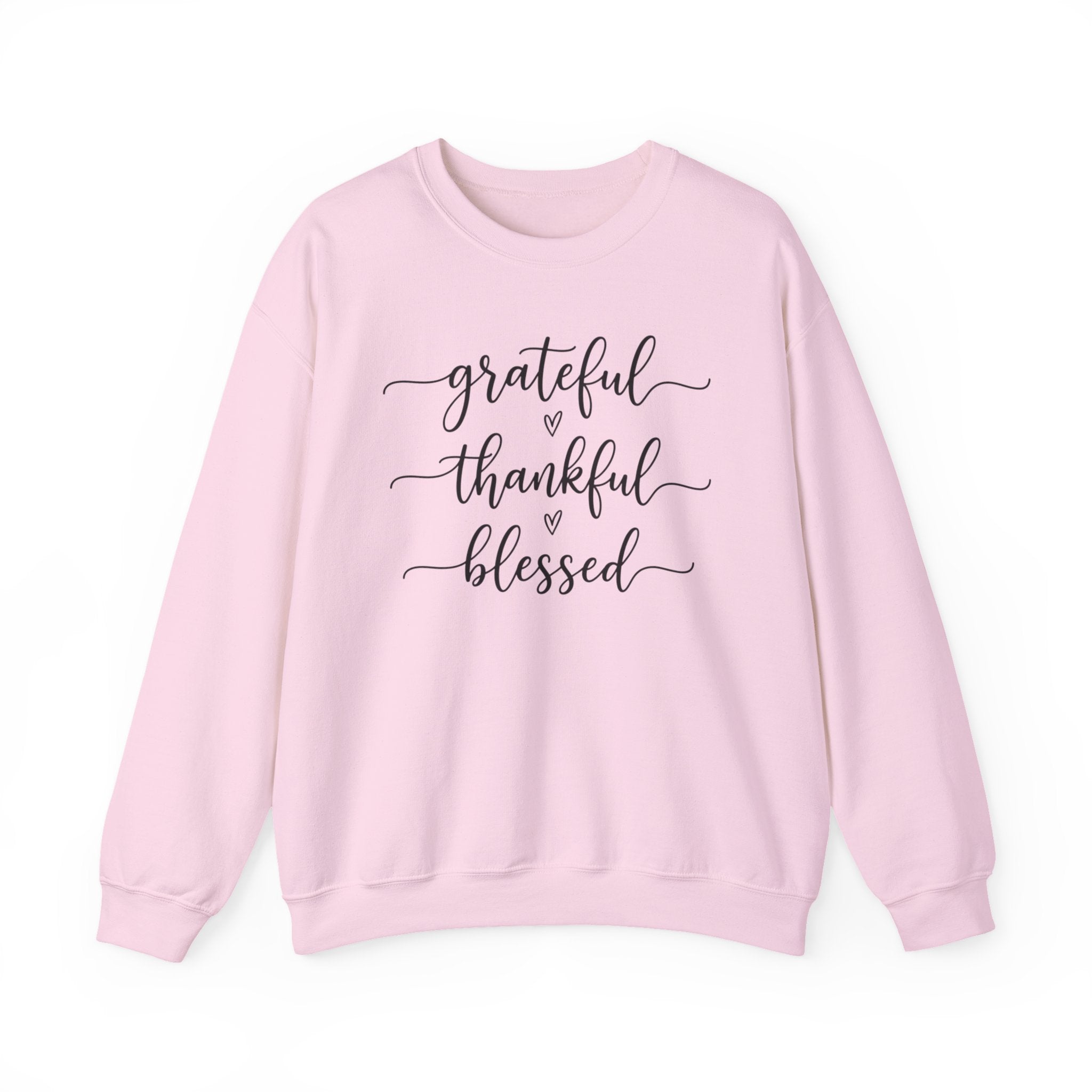 Grateful Thankful Blessed Sweatshirt, Thanksgiving Woman Sweater, Fall Girly Sweater, Thankful Crewneck, Thanksgiving Woman Gift, Grateful Sweatshirt