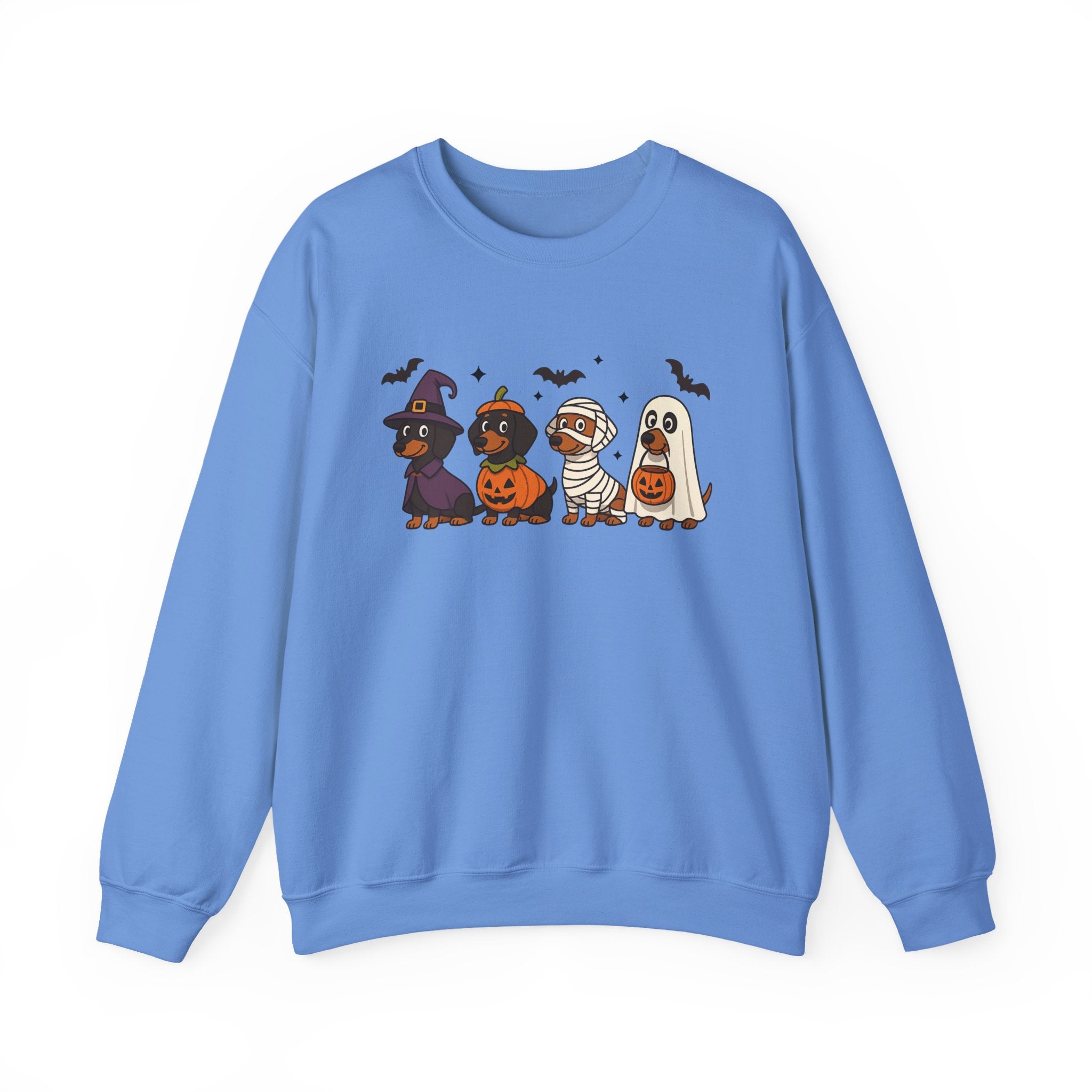 Halloween Dachshund Sweatshirt, Cute Dog Lover Sweatshirt, Pumpkin Ghost Mummy Witch Pullover, Funny Halloween Crewneck, Fall Pet Lover Gift
