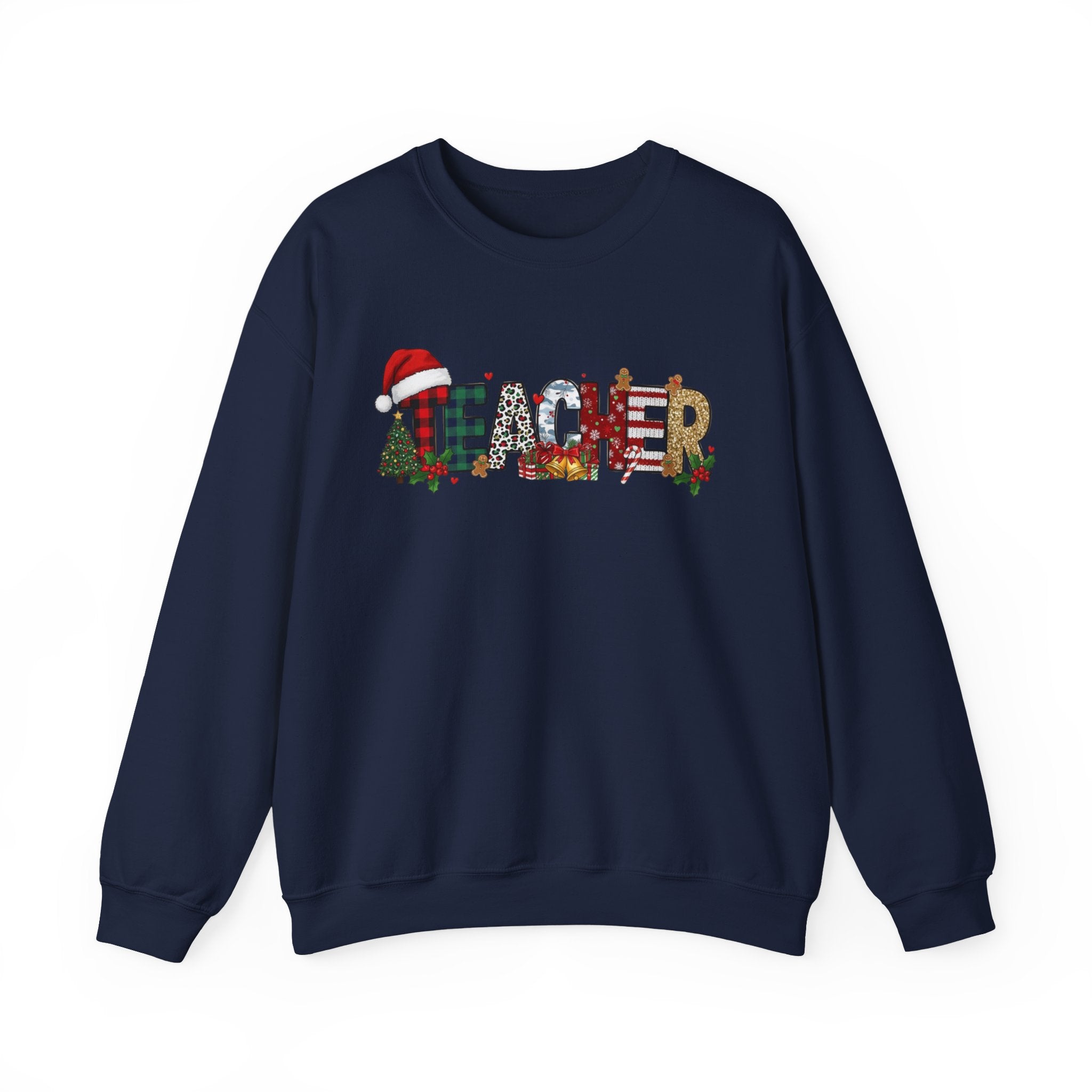 Merry Christmas Teacher Sweatshirt, Christmas Teachers Crewneck, Holly Jolly Teacher Xmas Sweater, Teacher Party Shirt, Gift For Teacher