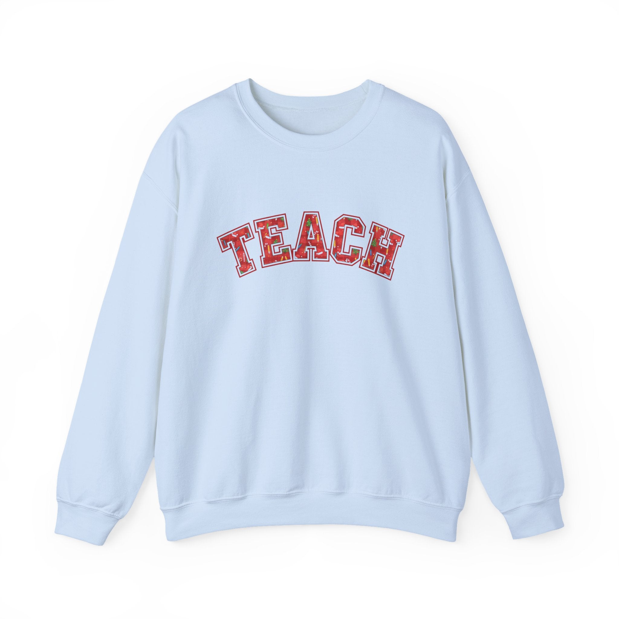 Thankful Teacher Sweatshirt, Teacher Christmas Crewneck, Holiday Teacher Shirt, Teacher Christmas Sweater, Teach Sweatshirt, Trendy Christmas Sweatshirt for Teacher, Cozy Teacher Gift