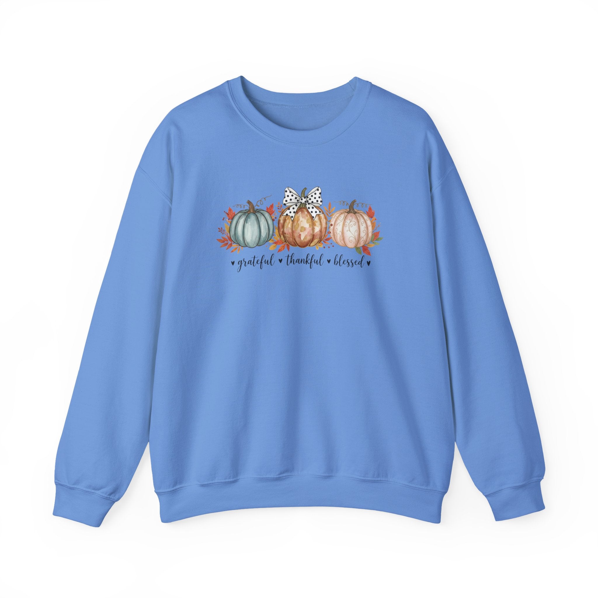 Grateful Thankful Blessed Pumpkin Sweatshirt, Pumpkin Woman Crewneck, Cozy Fall Autumn Sweater, Rustic Thanksgiving Tee, Harvest Season Pumpkin Top