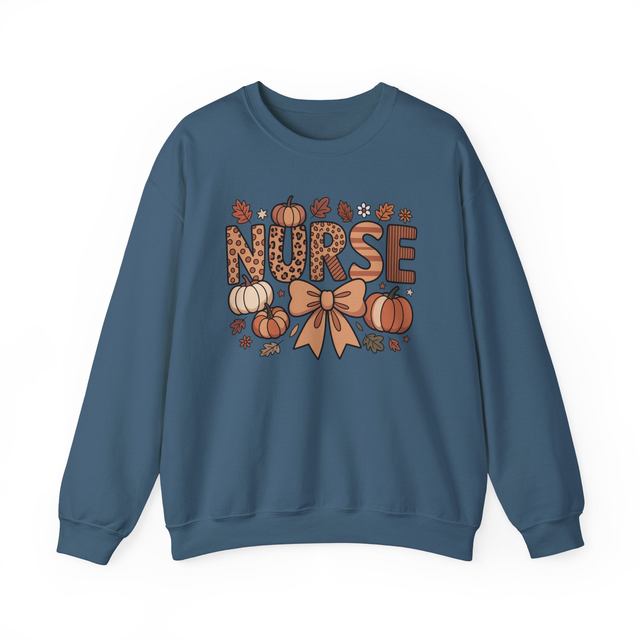 Fall Nurse Sweatshirt, Retro Nurse Coquette Bow Crewneck, Fall Nurse Sweater, Nurse Pumpkin Hoodie, Gift for Nurse