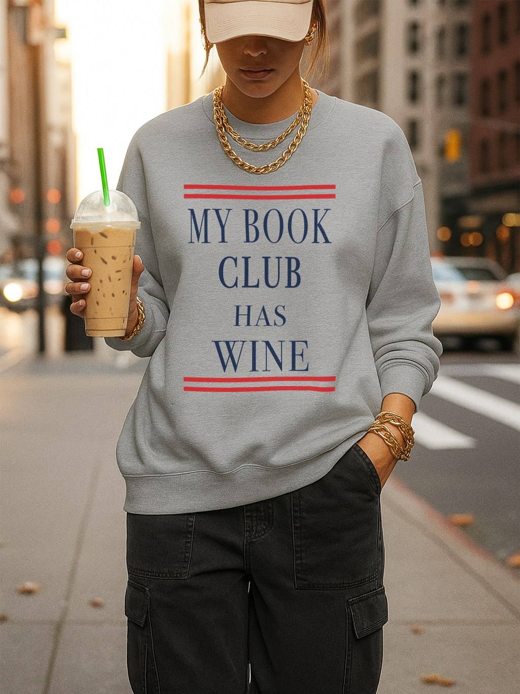 My Book Club Has Wine Sweatshirt, Funny Book Lover Sweatshirt, Cozy Reading Crewneck, Book Club Gift, Wine Lover Sweatshirt, Librarian Bookish Apparel
