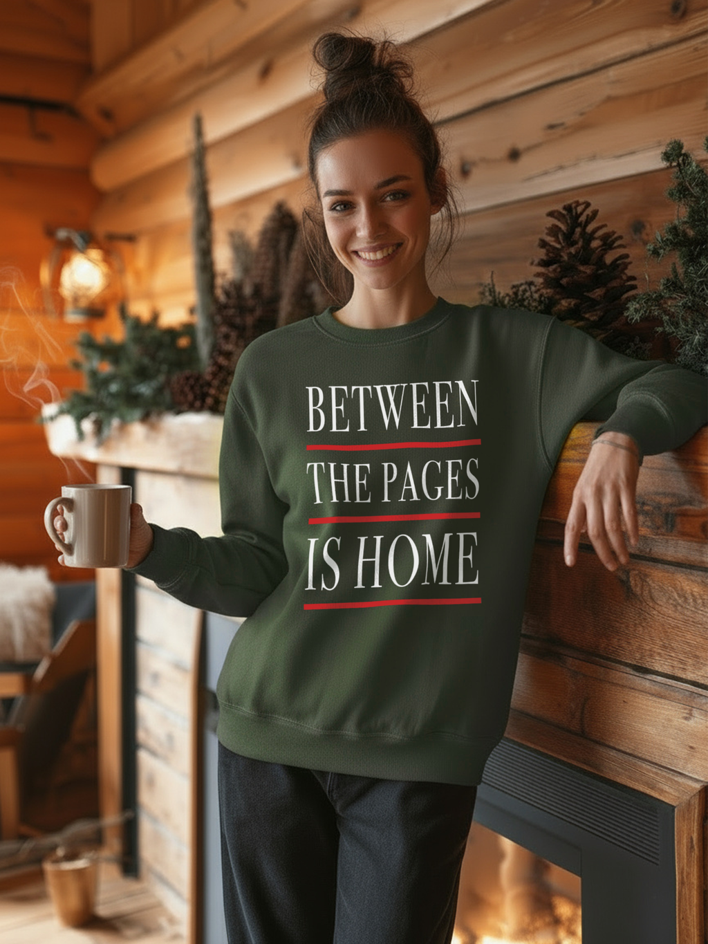Between the Pages is Home Sweatshirt, Vintage Book Lover Sweatshirt, Reading Gift, Librarian Sweatshirt, Cozy Reader Gift, Bookworm Pullover, Bookish Crewneck