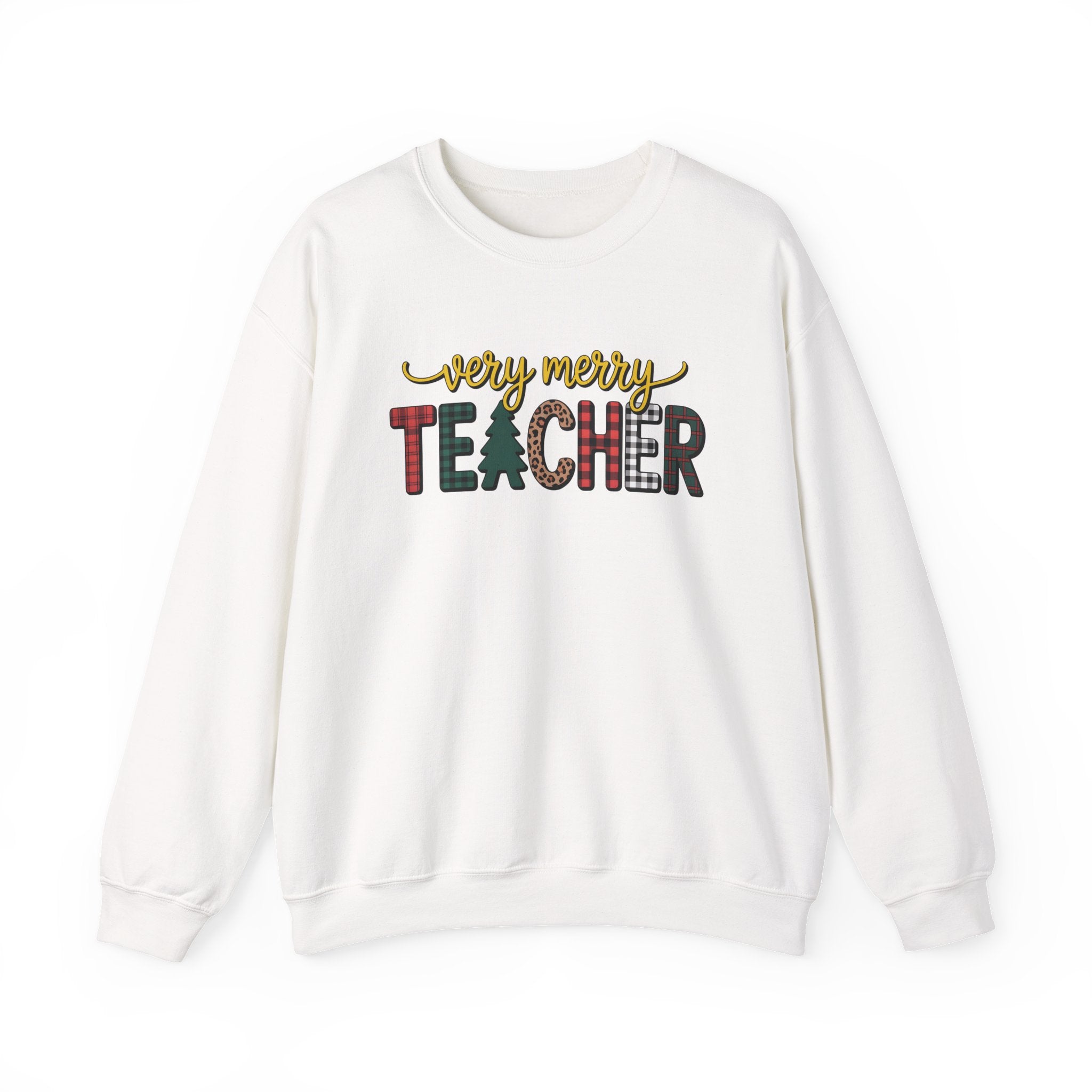 Teacher Christmas Sweatshirt, Merry Christmas Teachers Crewneck, Holly Jolly Teacher Xmas Sweater, Teacher Party Sweatshirt