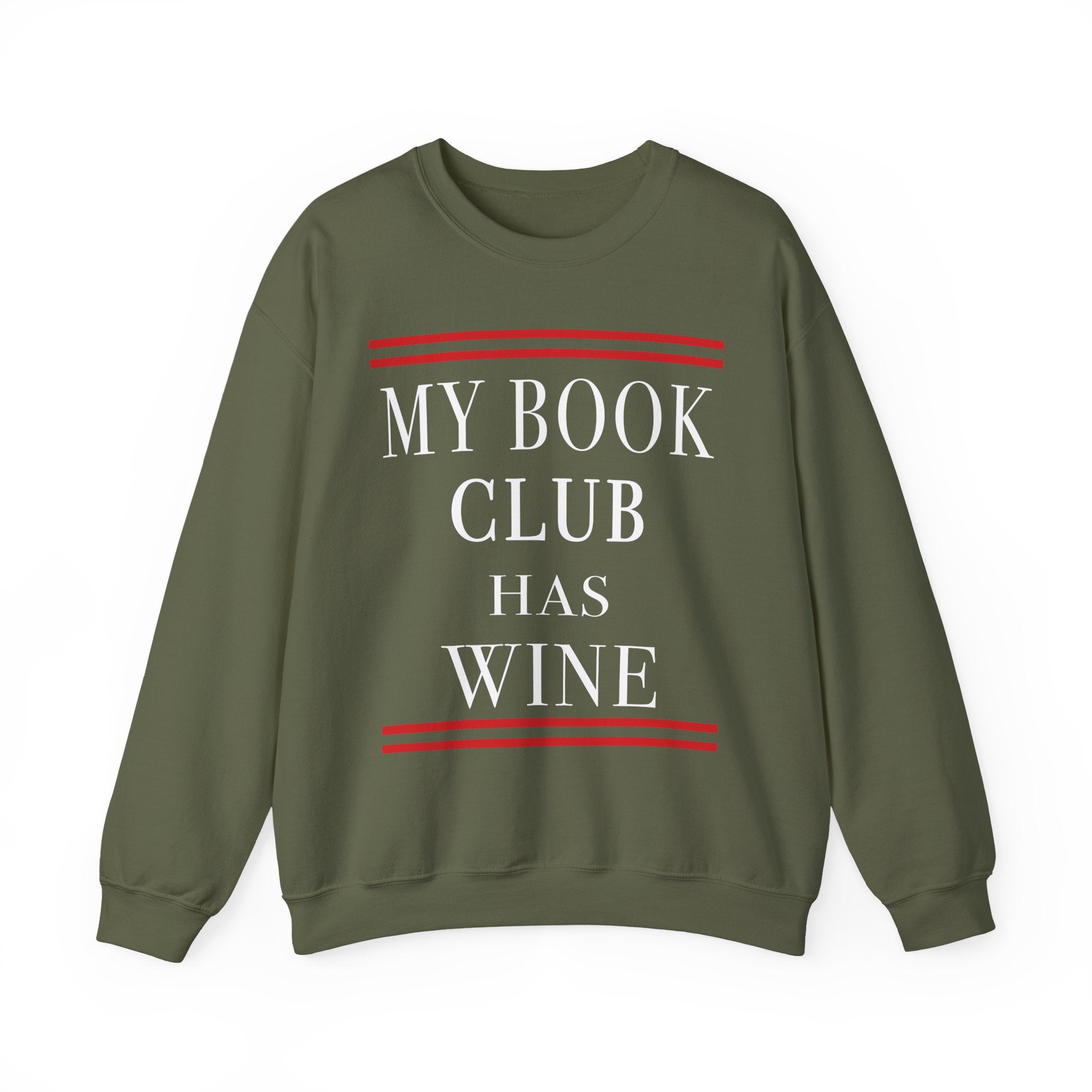 My Book Club Has Wine Sweatshirt, Funny Book Lover Sweatshirt, Cozy Reading Crewneck, Book Club Gift, Wine Lover Sweatshirt, Librarian Bookish Apparel