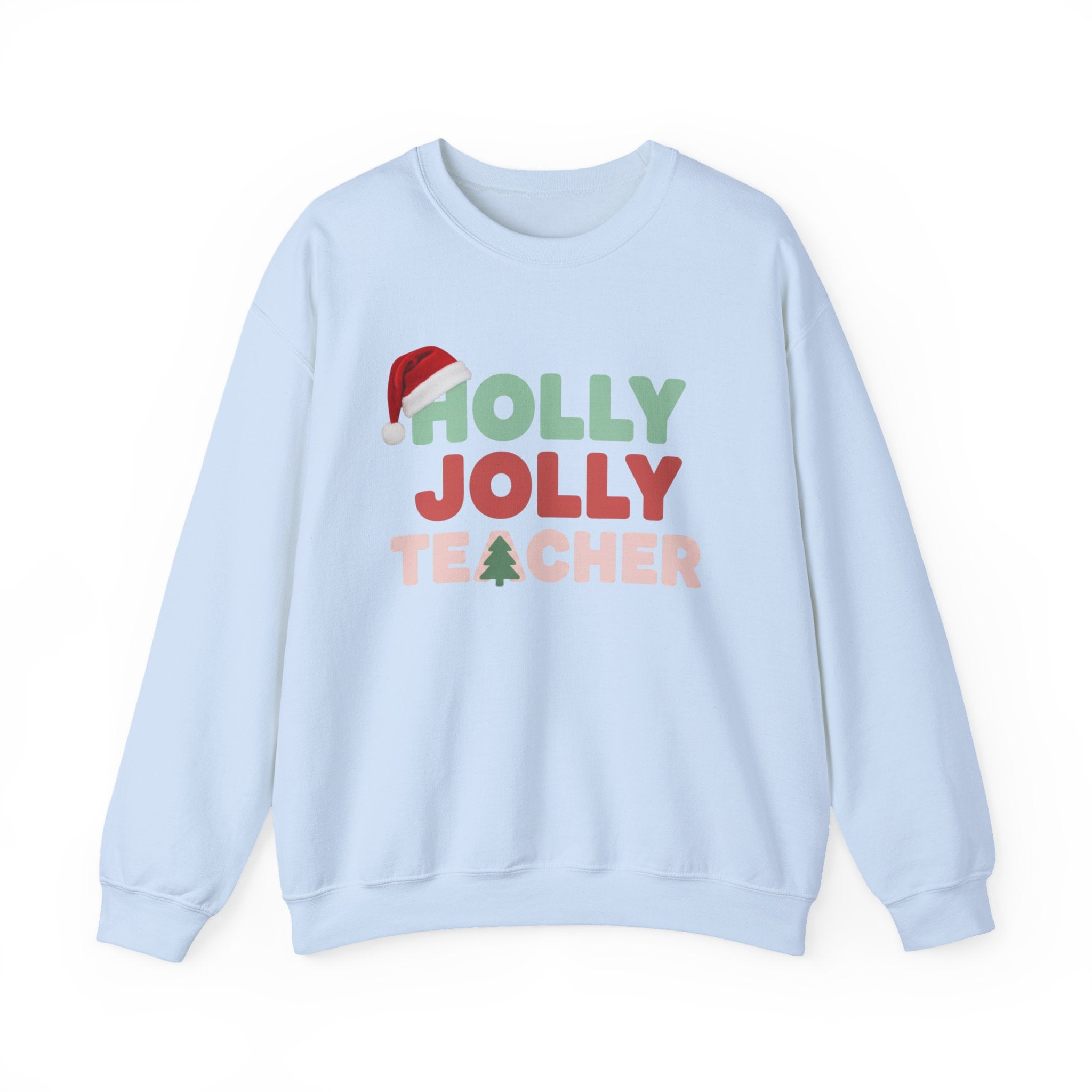 Holly Jolly Teacher Christmas Sweatshirt, Merry Christmas Teachers Crewneck, Holly Jolly Teacher Xmas Sweater, Teacher Party Sweatshirt, Gift for Teacher
