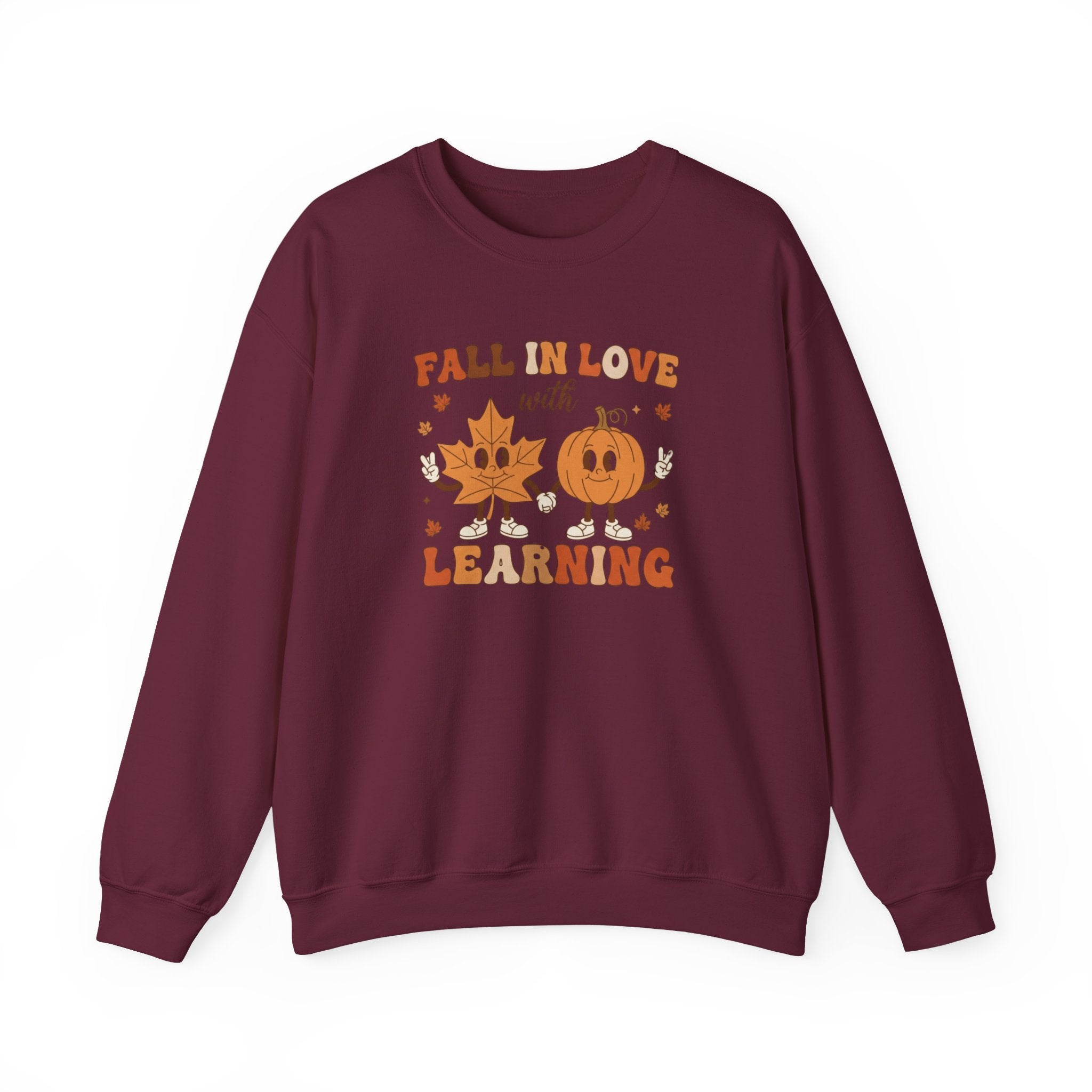Groovy Teacher Sweatshirt, Teacher Fall Crewneck, Fall In Love With Learning Teacher Sweater, Trick or Teach Teacher, Thanksgiving Teacher Shirt