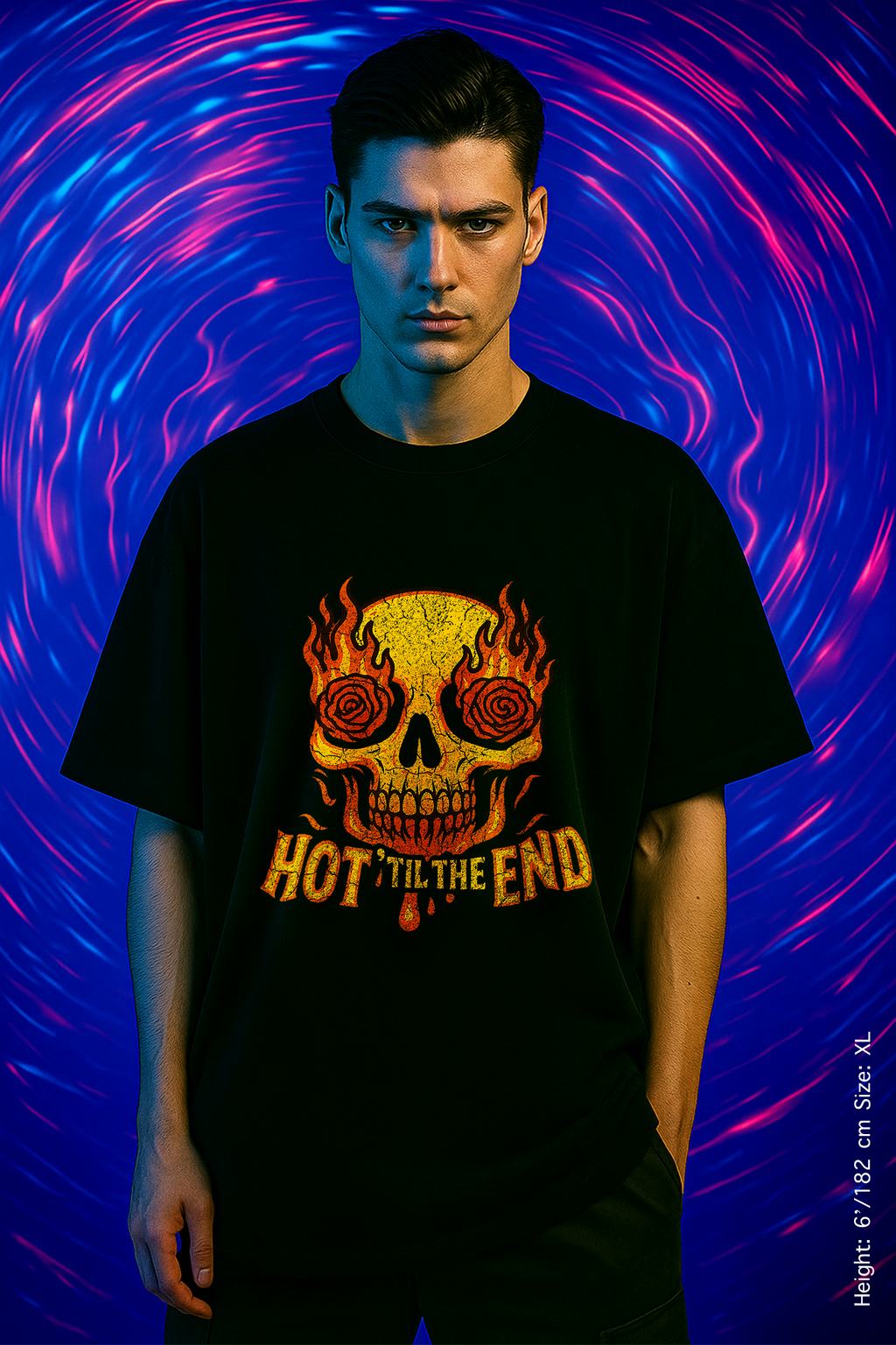 Hot ’Til The End Tee – Spice Never Dies. Trendy Unisex Tee, Gift for Halloween, Festival Wear, Edgy Casual Style