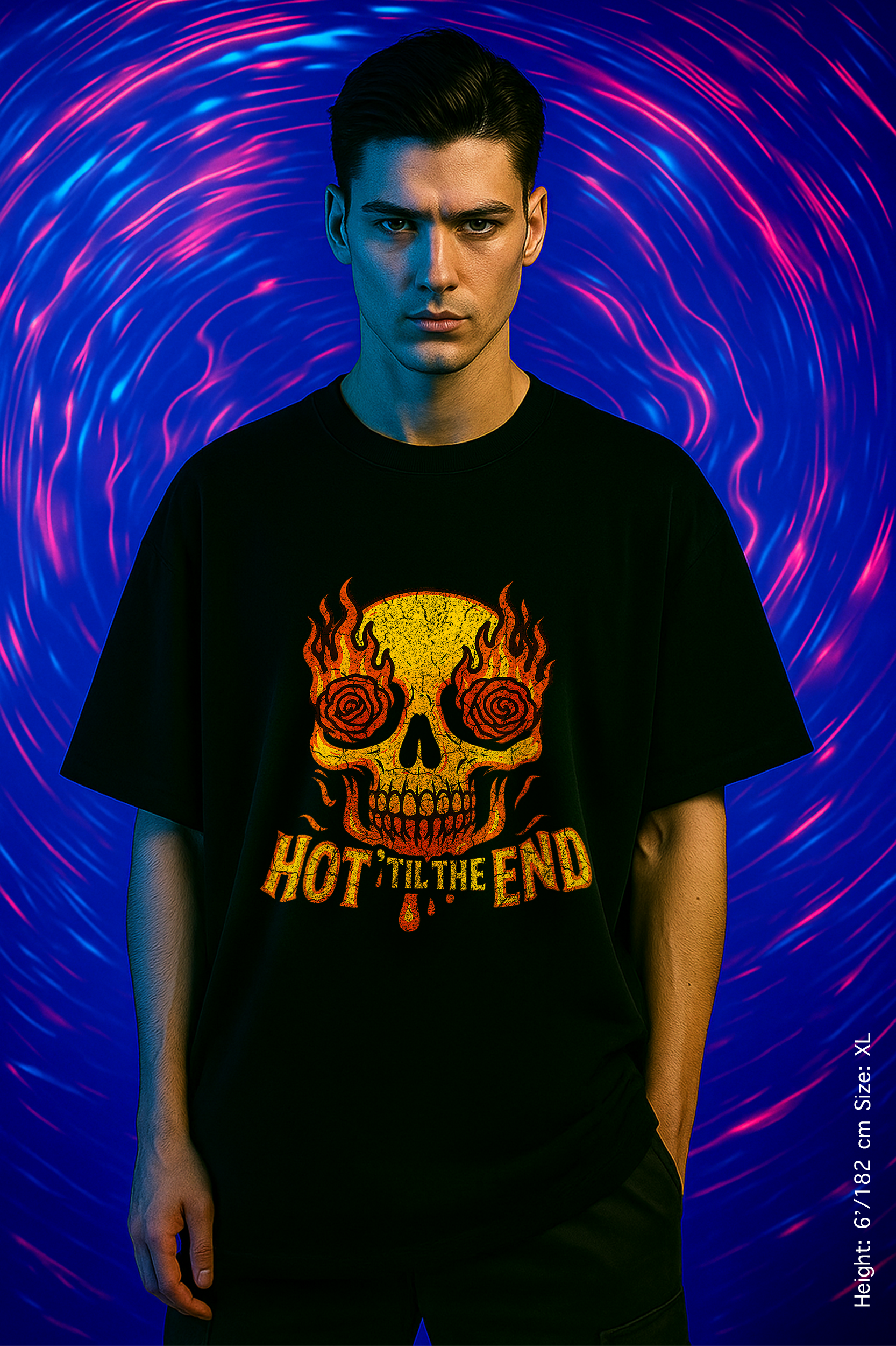 Hot ’Til The End Tee – Spice Never Dies. Trendy Unisex Tee, Gift for Halloween, Festival Wear, Edgy Casual Style