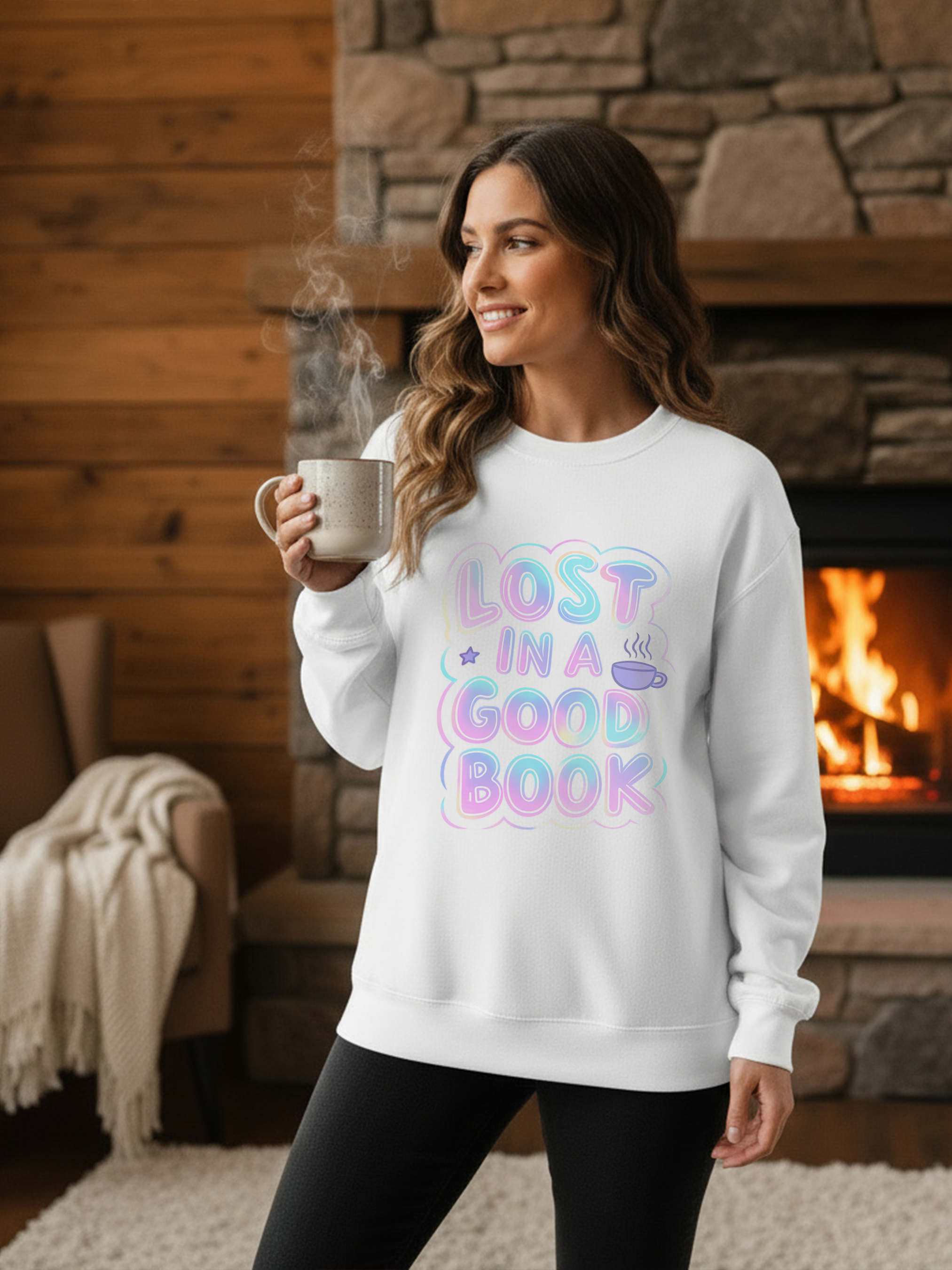 Lost in a Good Book Sweatshirt, Vintage Reading Sweatshirt, Booklover Gift, Reader Gift, Librarian Sweatshirt, Bookworm Pullover, Bookish Crewneck