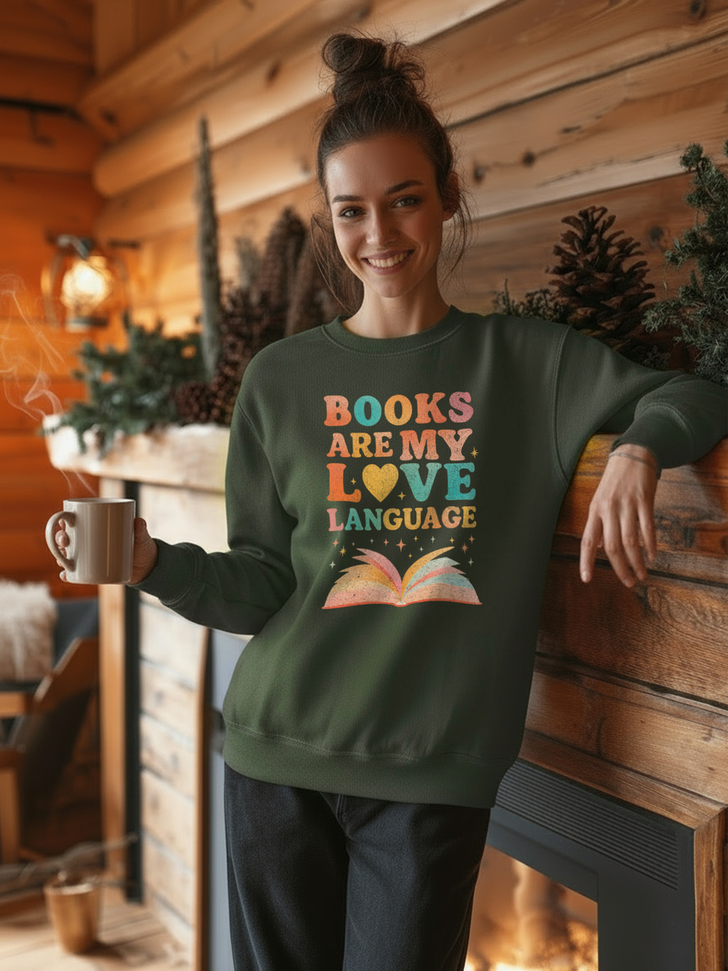 Books Are My Love Language Sweatshirt, Vintage Reading Sweatshirt, Booklover Gift, Reader Gift, Librarian Sweatshirt, Bookworm Pullover, Bookish Crewneck