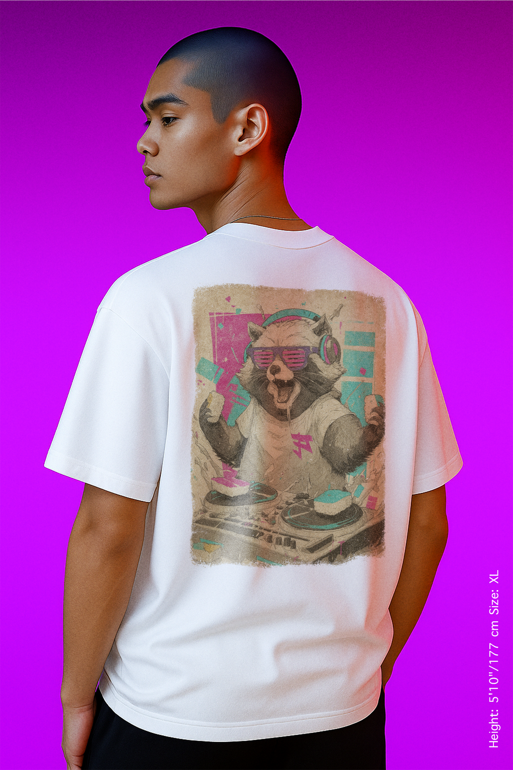 DJ Raccoon Graphic T-Shirt, Unisex Concert Tee, Music Lover Gift, Party Outfit, Fun Festival Shirt