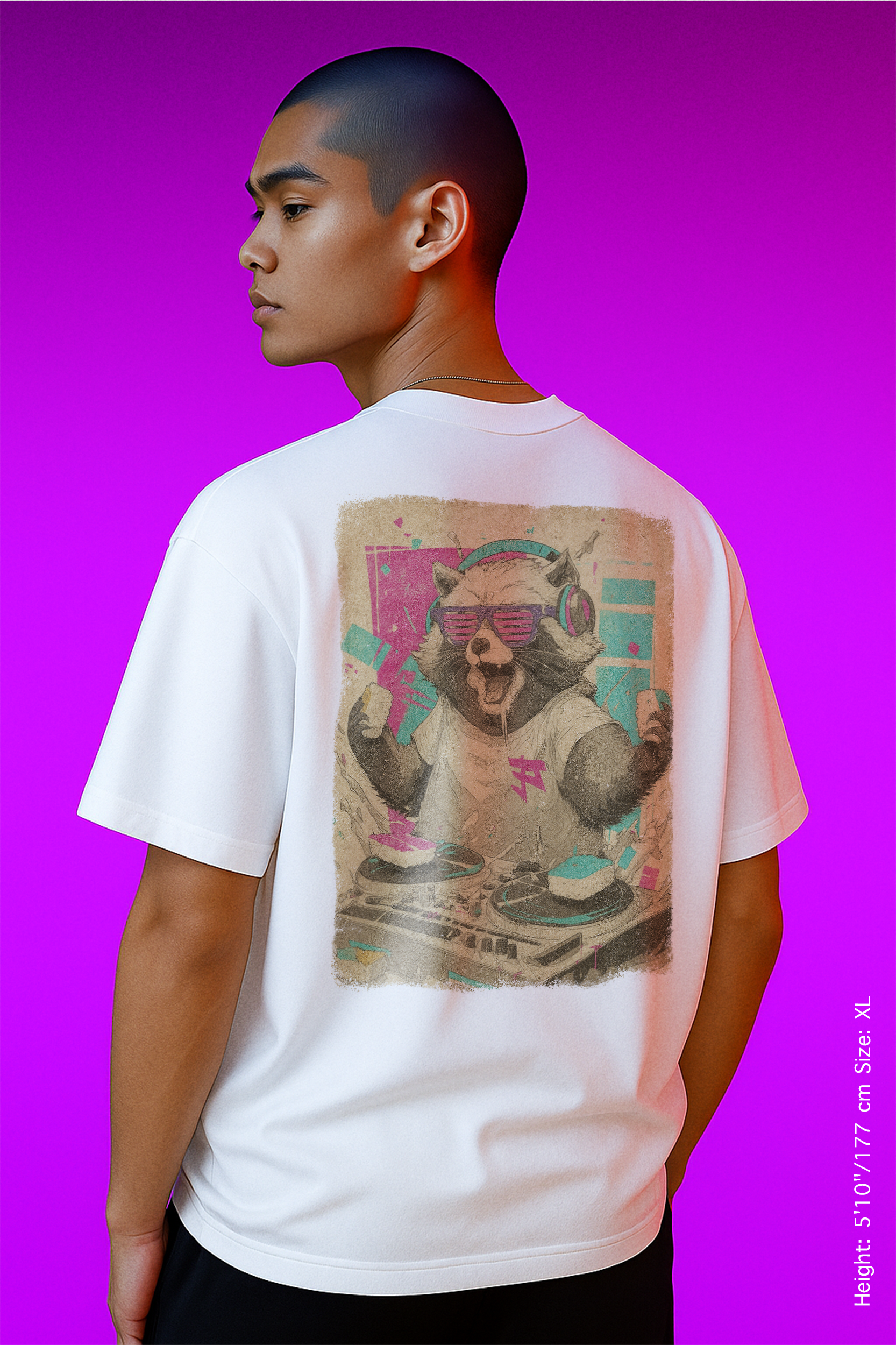 DJ Raccoon Graphic T-Shirt, Unisex Concert Tee, Music Lover Gift, Party Outfit, Fun Festival Shirt