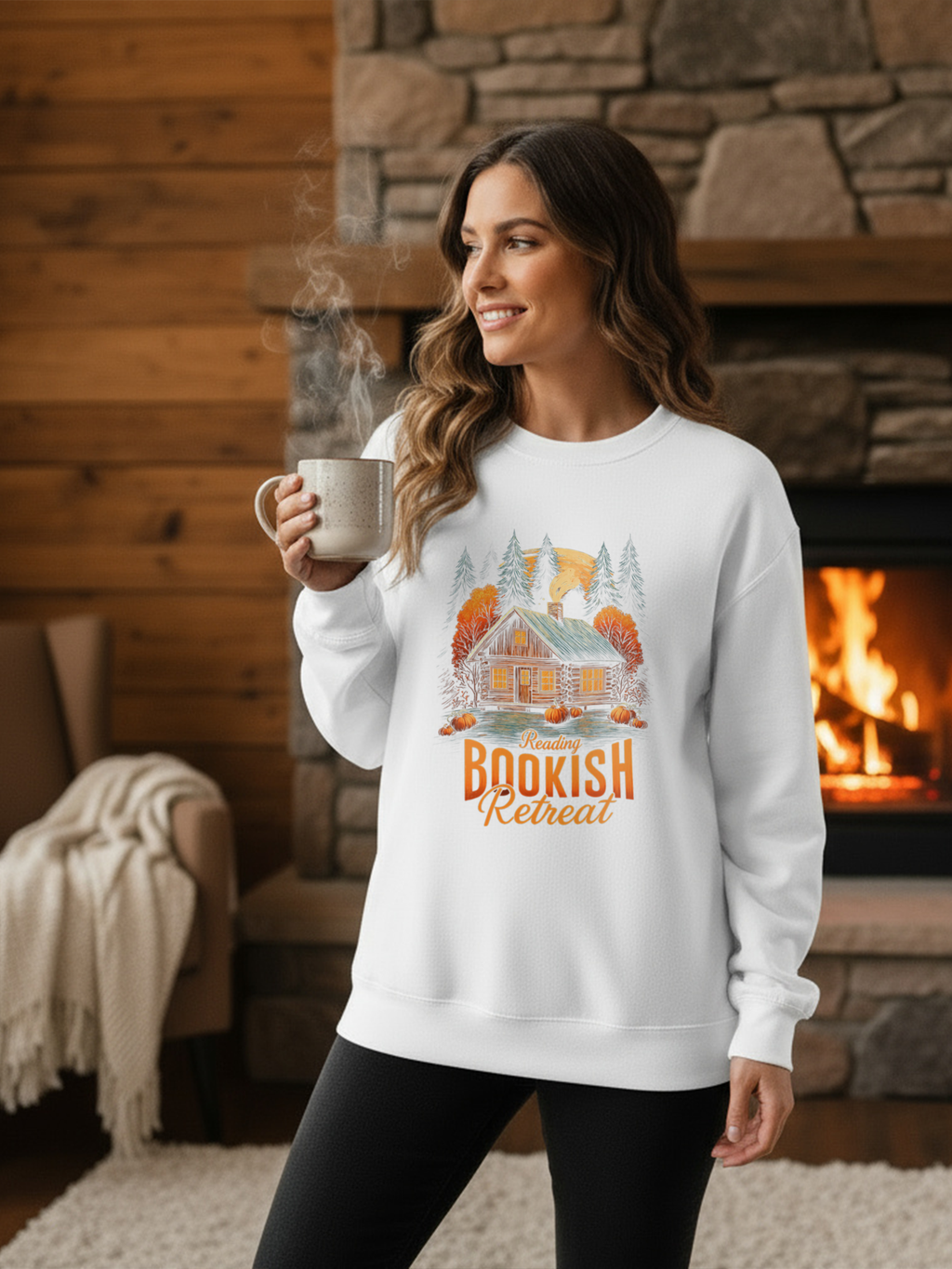 Reading Bookish Retreat Sweatshirt, Vintage Reading Sweatshirt, Booklover Gift, Reader Gift, Librarian Sweatshirt, Bookworm Pullover, Bookish Crewneck