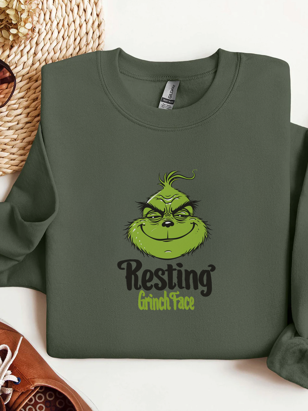 Copy of Grinch Face Sweatshirt, Grinch Face Crewneck, Grinchmas Sweater, Christmas Grinch Shirt, Christmas Funny Grinch Sweatshirt, Ew People Shirt