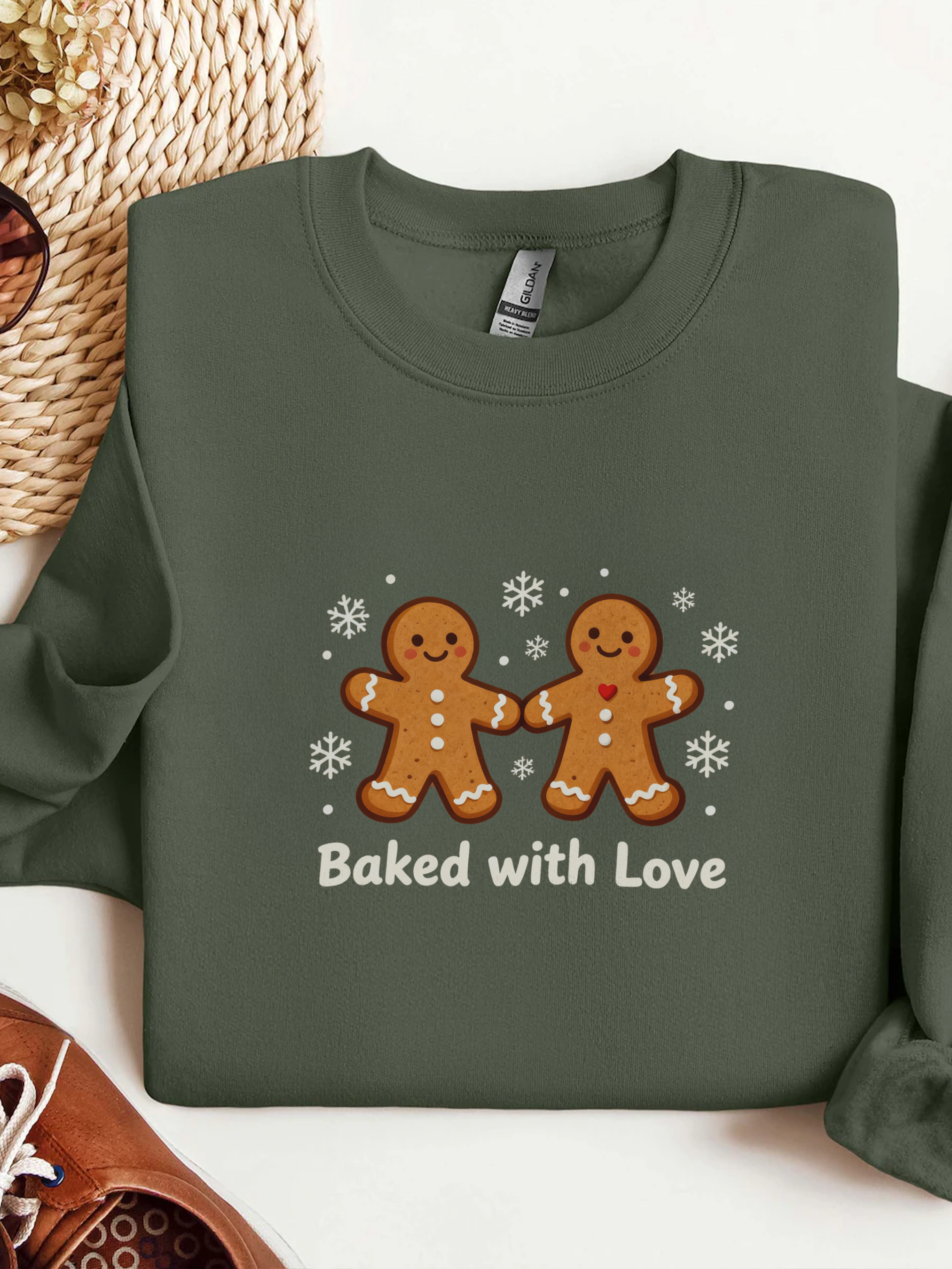 Cute Gingerbread Cookies Sweatshirt, Cute Christmas Cookies Crewneck, Christmas Gingerbread Cookies Shirt, Festive Holiday Outfit, Holiday Women Sweater