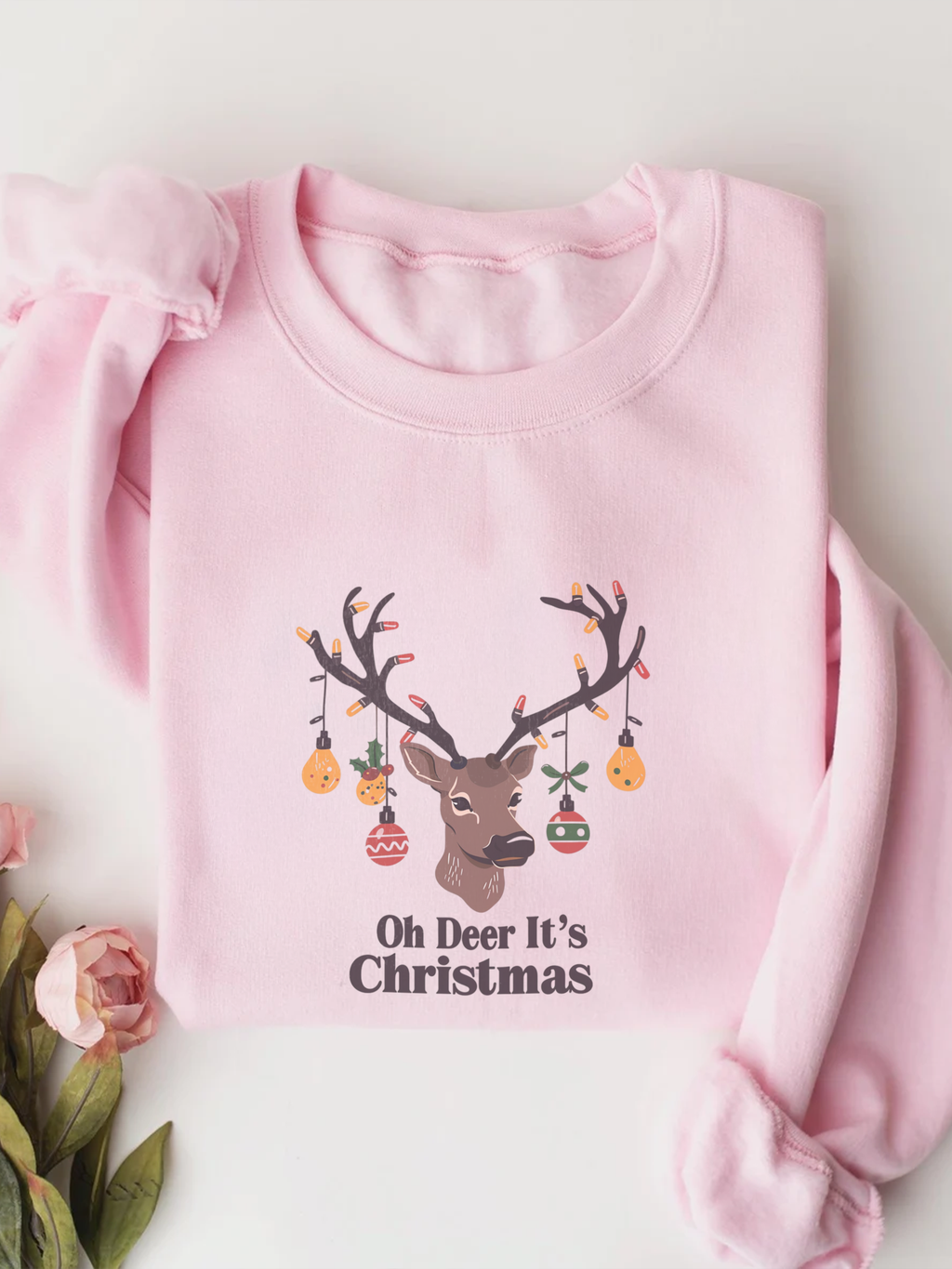 Copy of Oh Dear Christmas Sweatshirt, Deer Christmas Crewneck, Cute Christmas Woman Sweater, Christmas Gift Sweater, Holiday Shirt, Xmas Sweatshirt