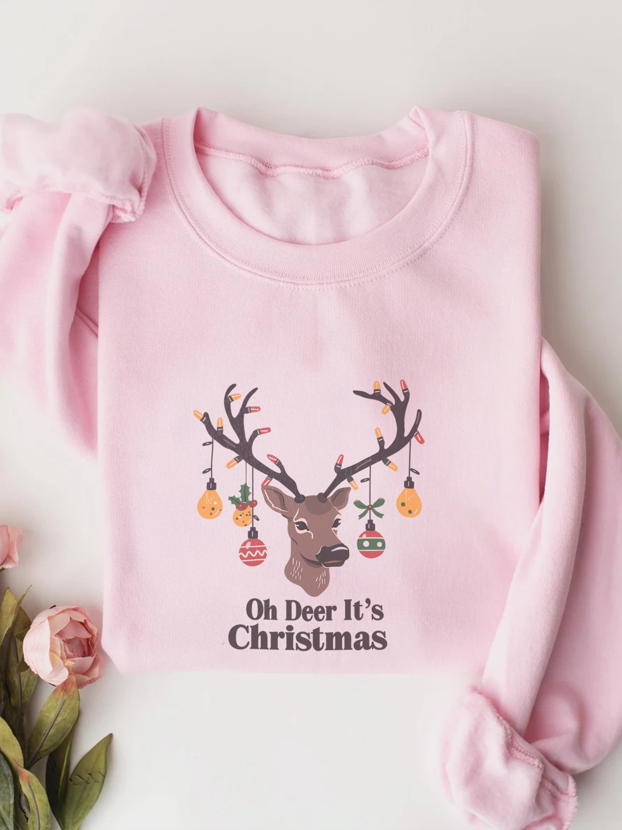 Copy of Oh Dear Christmas Sweatshirt, Deer Christmas Crewneck, Cute Christmas Woman Sweater, Christmas Gift Sweater, Holiday Shirt, Xmas Sweatshirt